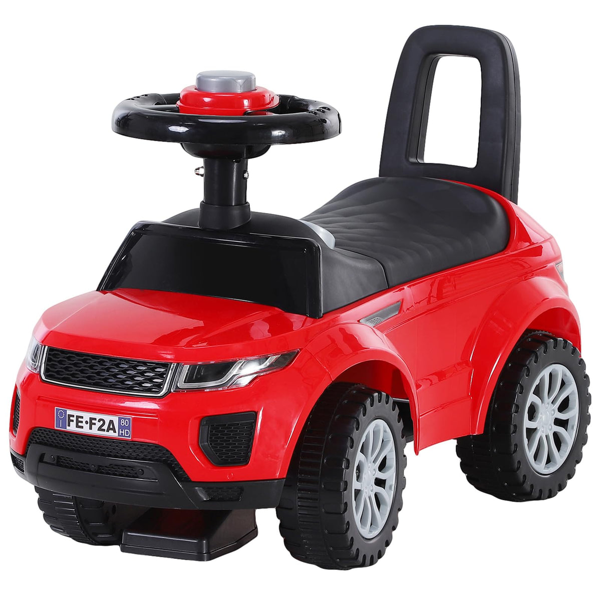 HOMCOM 3-in-1 Ride-On Car - Foot-to-Floor Slider - 12-36 Months - Red