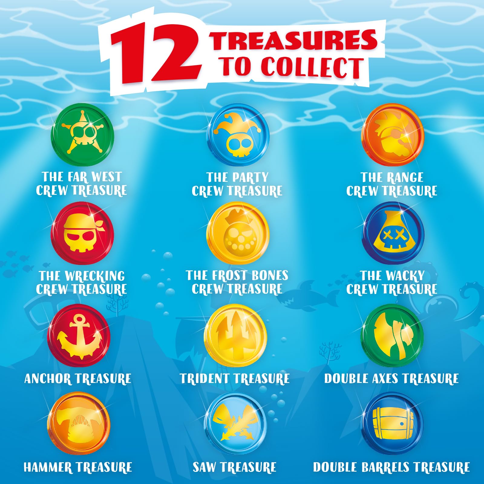PIRATIX ADVENTURE WORLD Piratix Shark Treasure Series – Captain Pack Newton | Includes 4 Figures 8