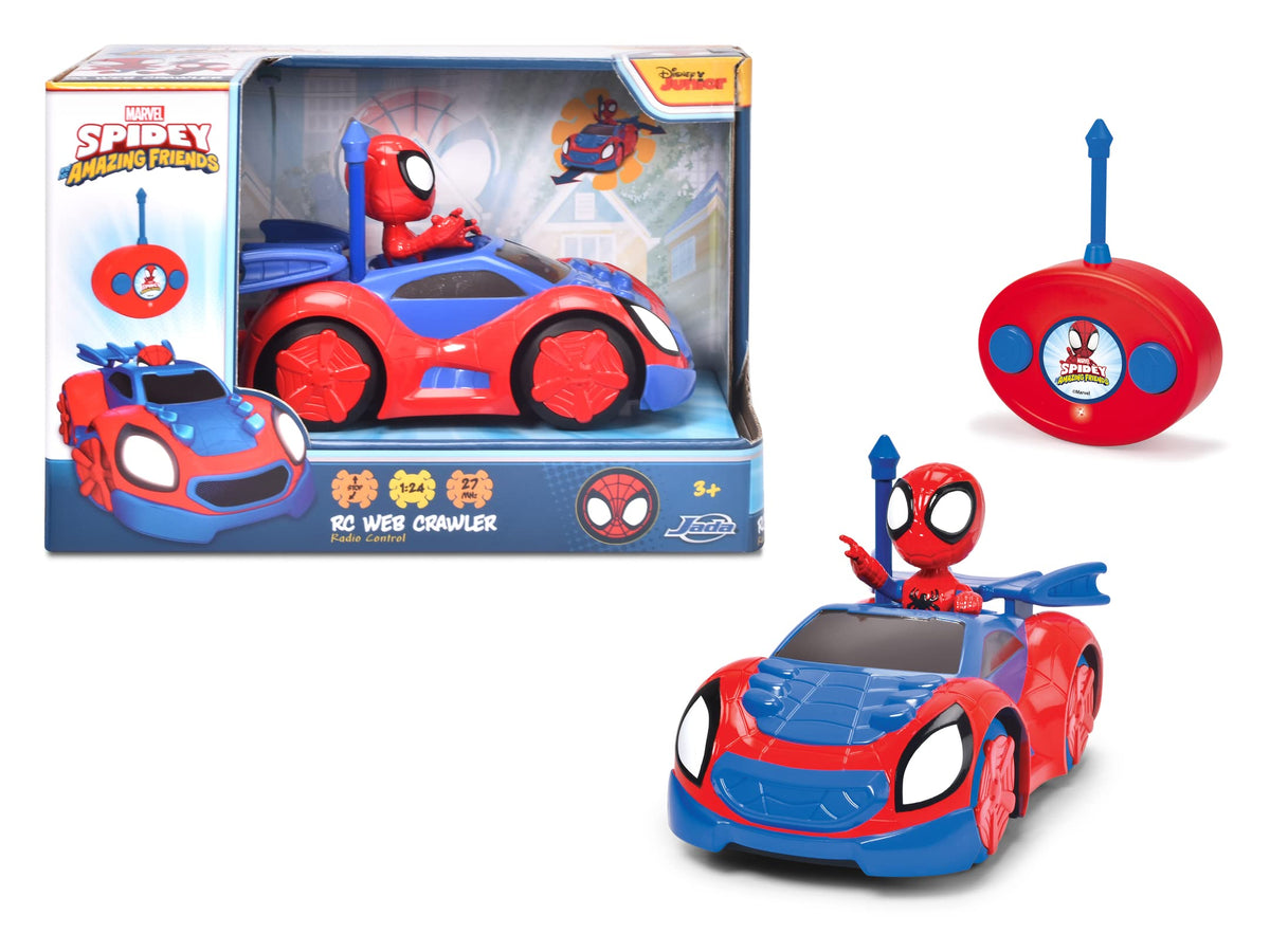 Jada Remote Control Spidey Web Crawler Car 1:24 Scale - 17 cm, Age 3+