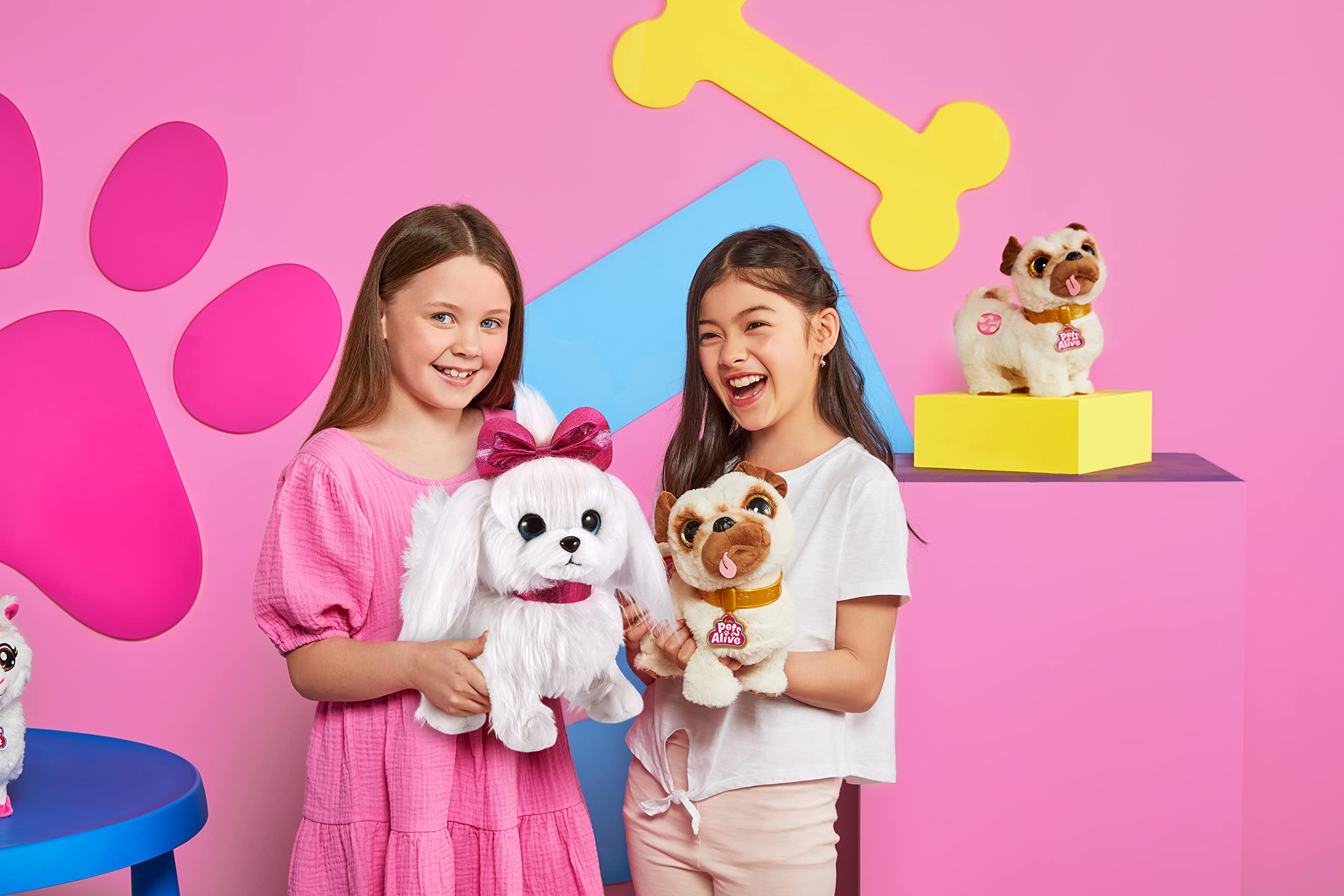 Pets Alive Lil' Paw Paw The Walking Puppy - Pink Electronic Plush Toy | Walks & Barks | Ages 3+ 7