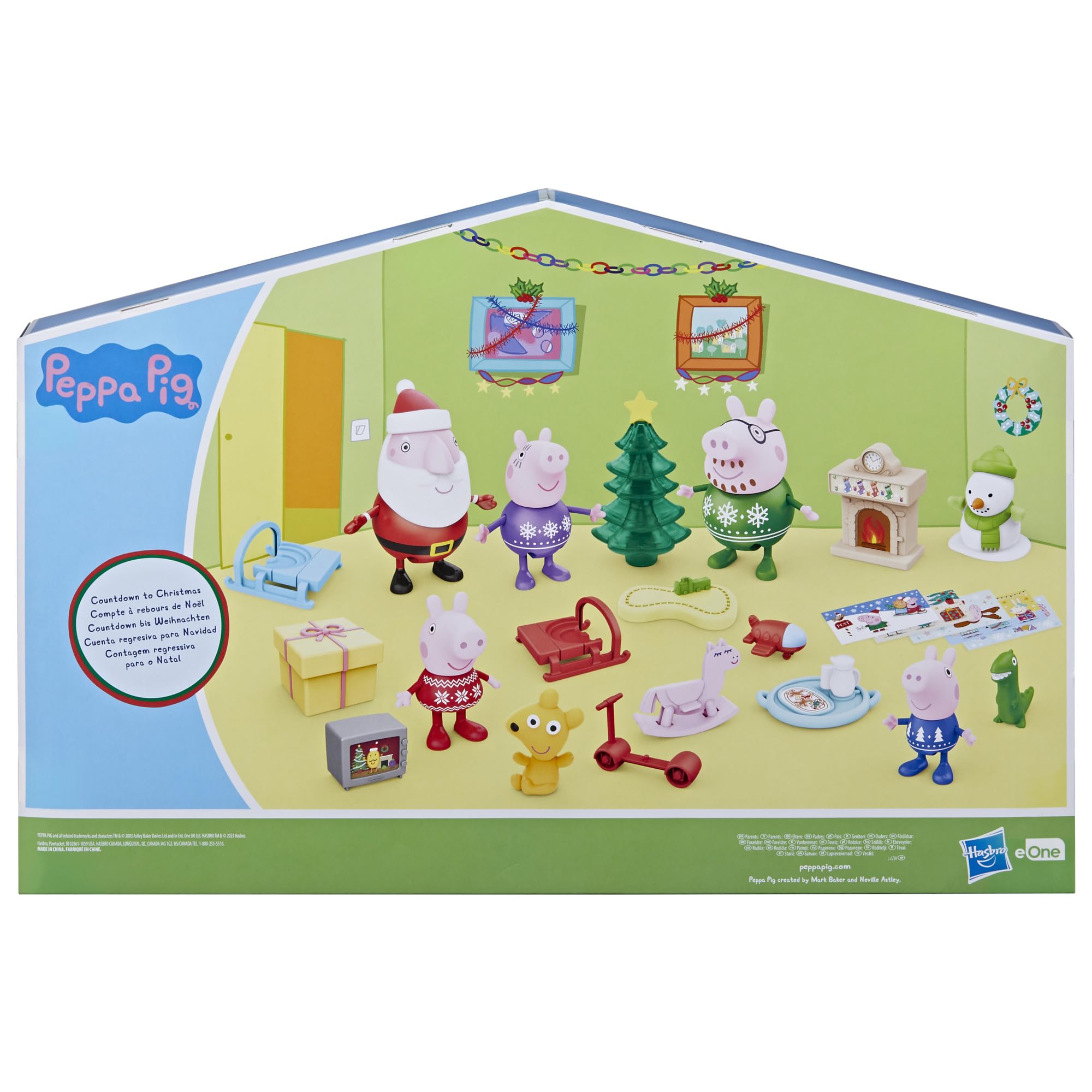 Peppa Pig Advent Calendar - 24 Surprise Toys & Stickers with Playmat, Ages 3+ 3