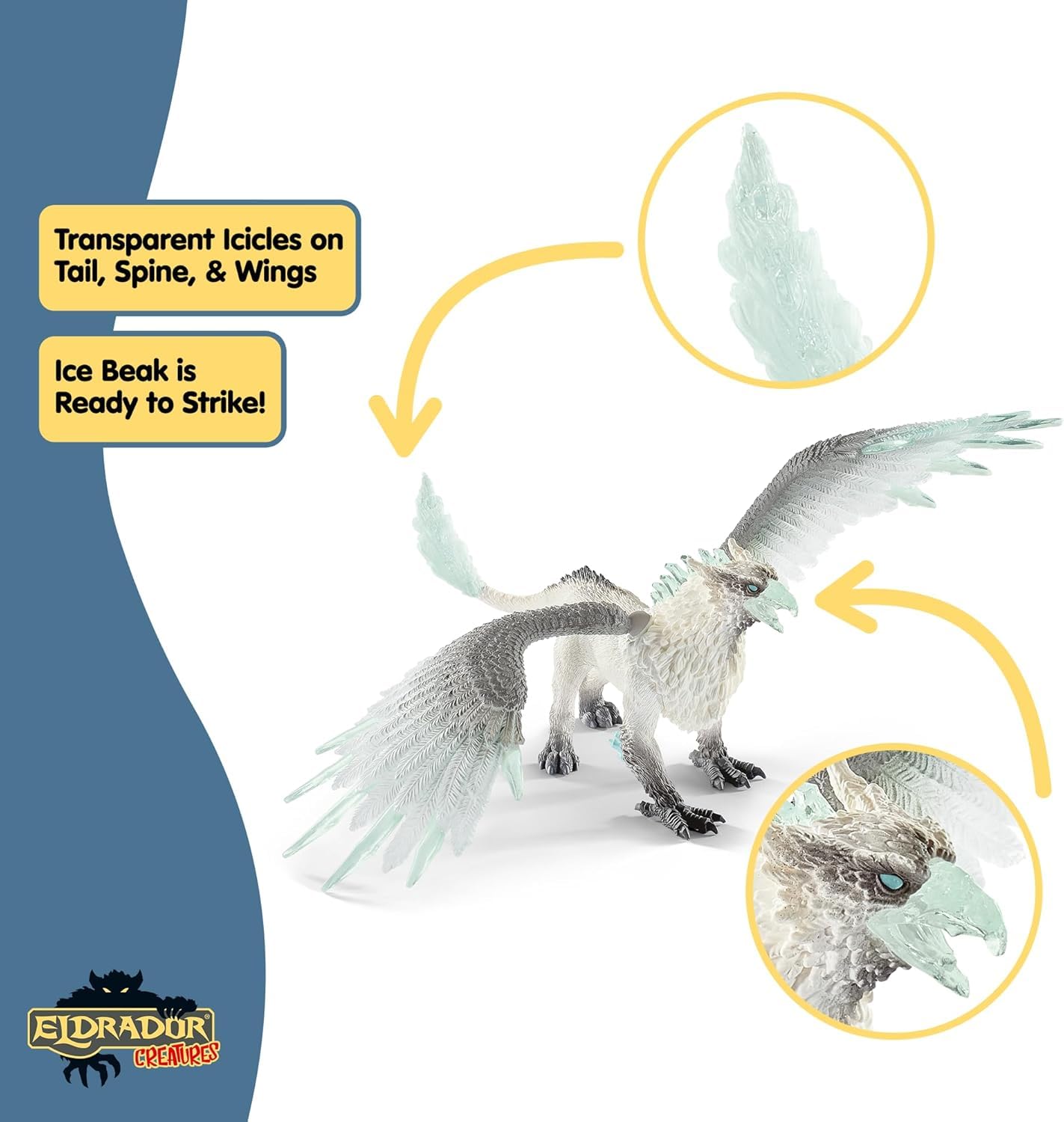 Schleich Ice Griffin 70143 - Poseable Fantasy Action Figure for Kids 3+ 8