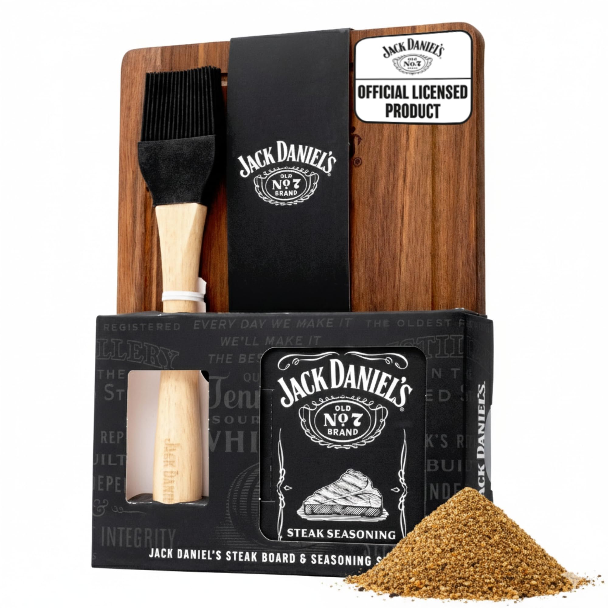 Jack Daniels - Steak Spice Set with Wooden Board & Basting Brush 1