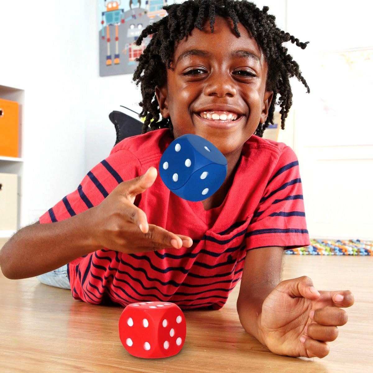 Learning Resources Foam Dot Dice - Soft Material, Large Size for Group Play | Set of 2 2