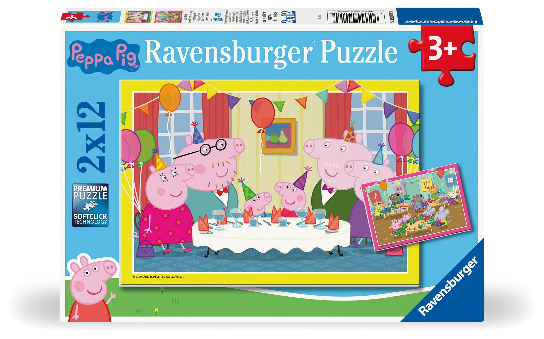 Ravensburger Peppa Pig 2x 12 Piece Jigsaw Puzzles for 3 Year Olds | 26x18cm 1