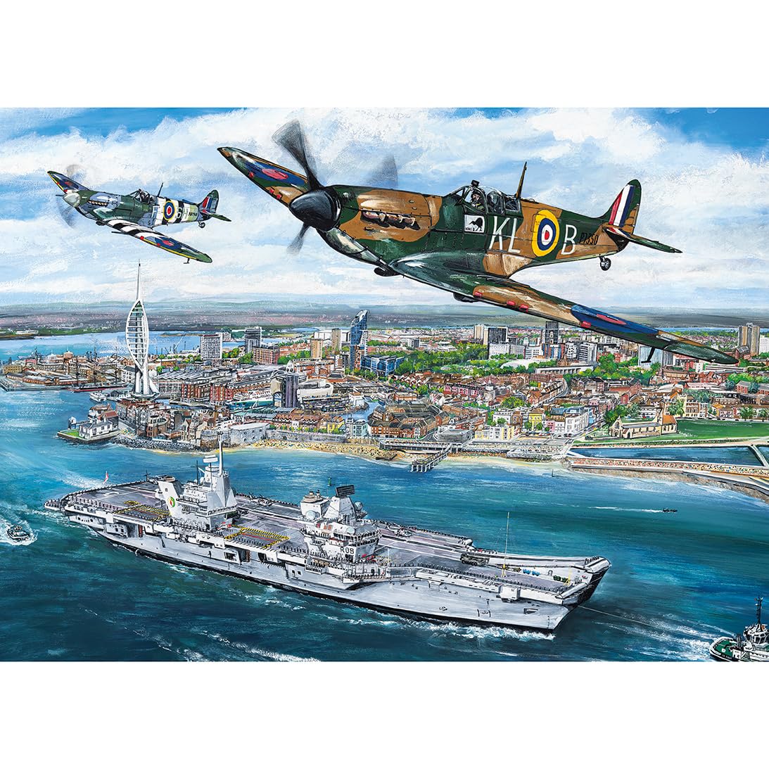 Gibsons Portsmouth Flypast 1000 Piece Jigsaw Puzzle | Historic D-Day Tribute 4