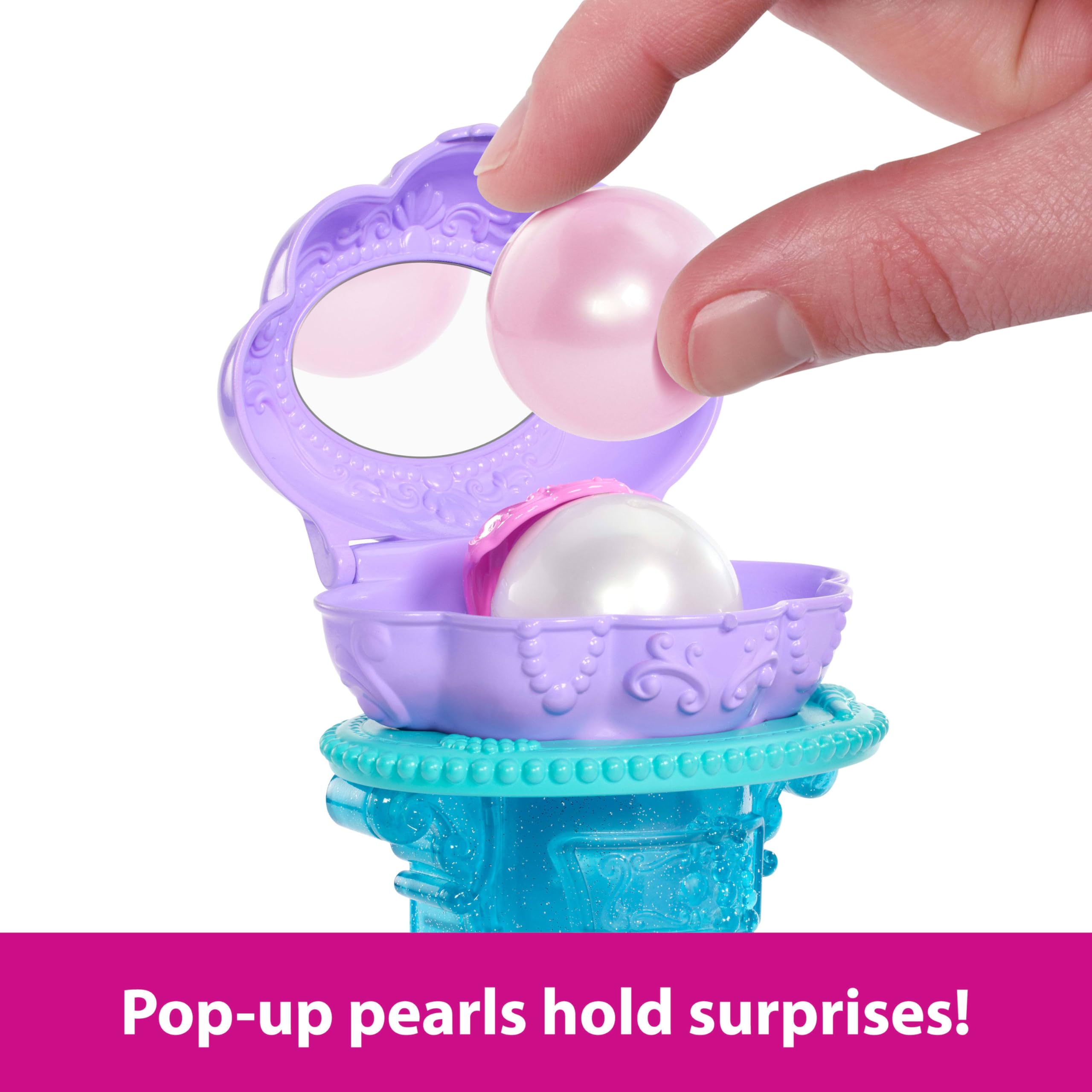 Mattel Disney Princess Ariel Vanity Pop Mermaid Fashion Doll Playset - Ages 3+ 3