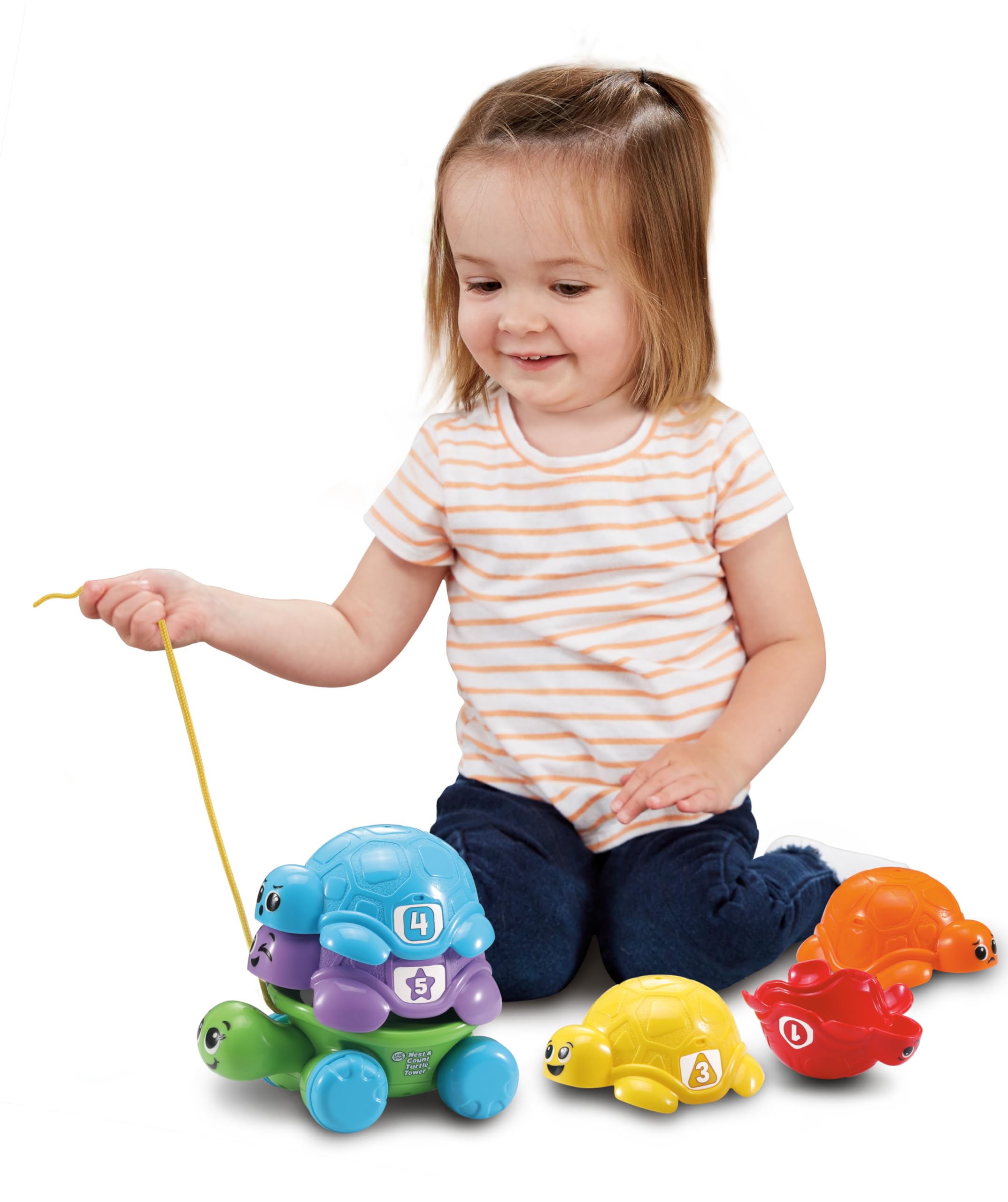 LeapFrog Nest & Count Turtle Tower - Stacking & Pull-Along Educational Toy for Toddlers 12M+ 2