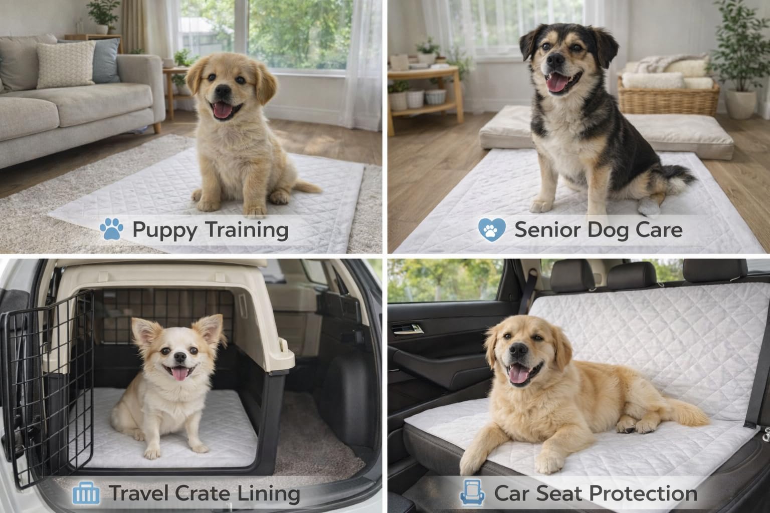 1ABOVE Puppy Training Pads - 50 Pack | 56x56CM Super Absorbent Leak Proof Pads 8