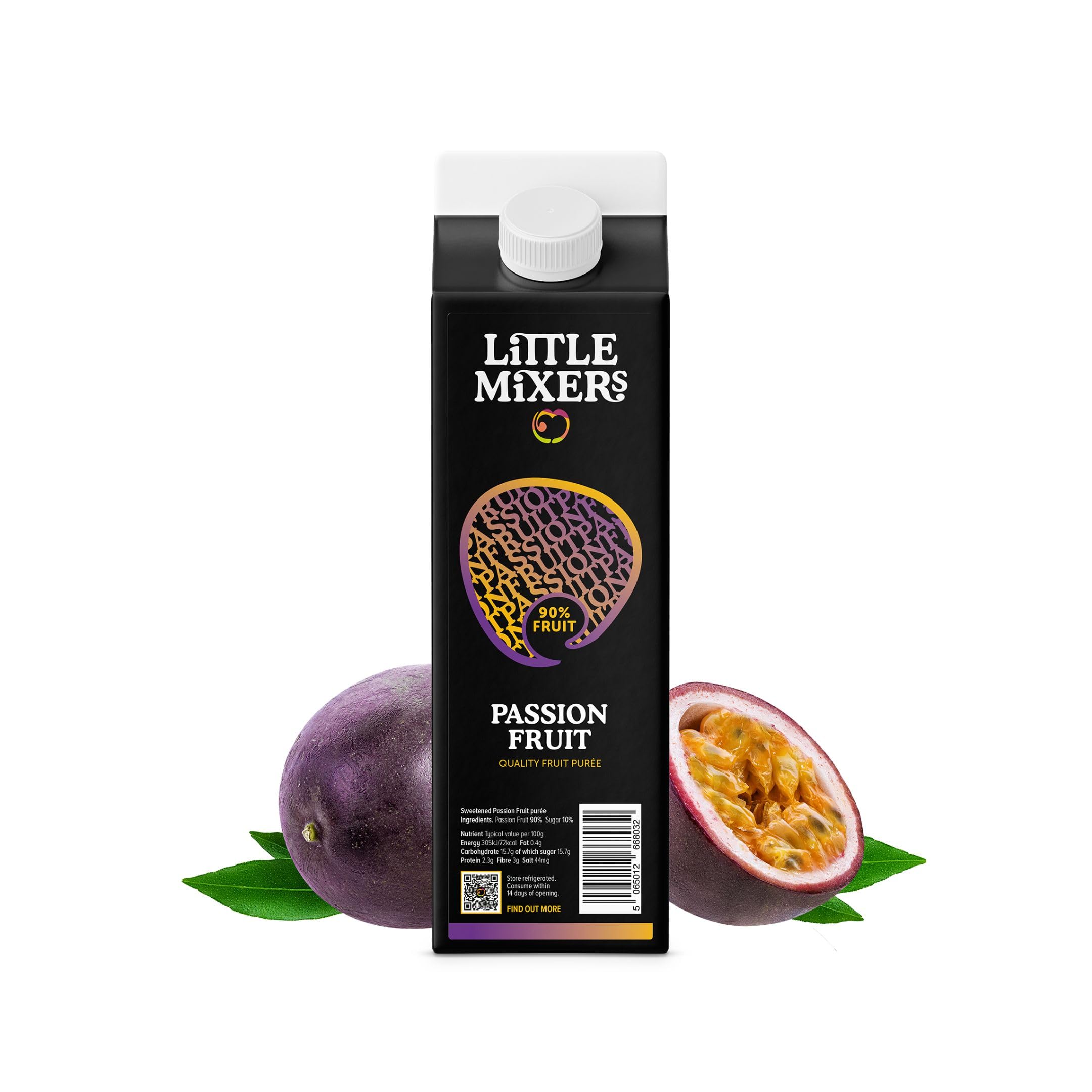 LITTLE MIXERS Passion Fruit Purée - 1L Carton | Cocktail & Dessert Mixer | Made in UK 1