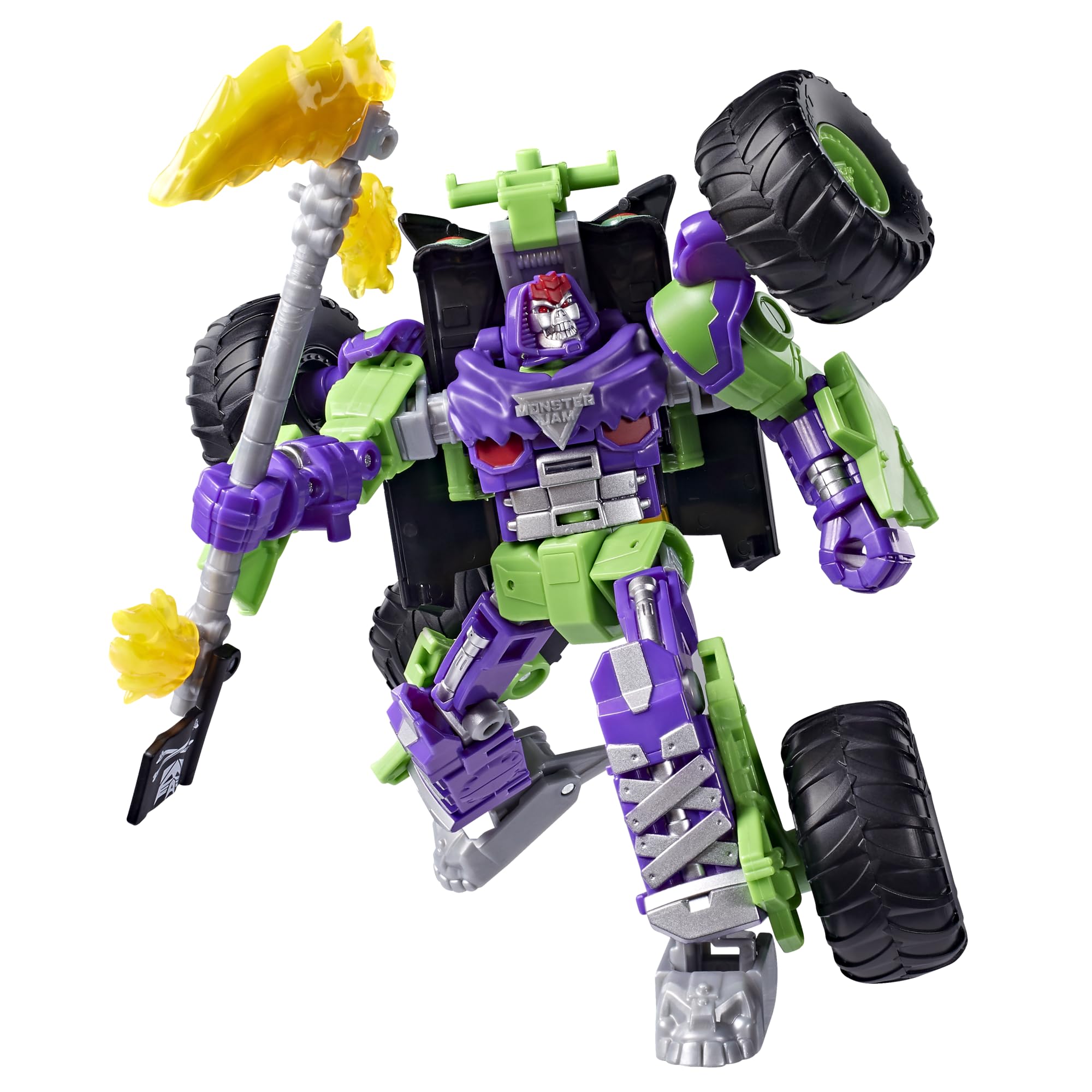 Transformers x Monster Jam Grave Digger (Grim) Leader Class Action Figure - 23.5 cm, Ages 8+ 4