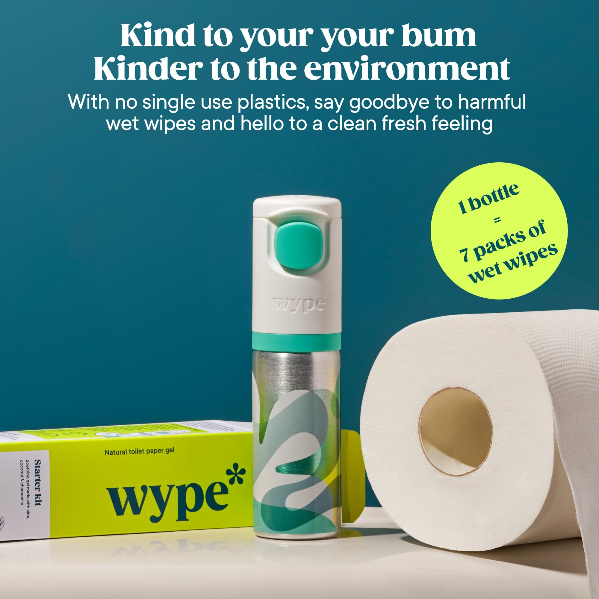 Wype On The Go Bundle Toilet Roll Gel | 3 x 30ml Mini | Flushable & Biodegradable 4