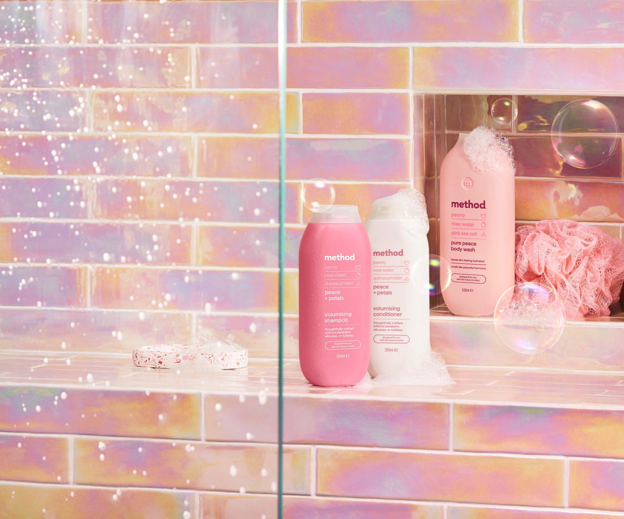Method Volumising Shampoo - Peony, Rose Water & Quinoa Protein Scent, Sulphate-Free, 350ml 11