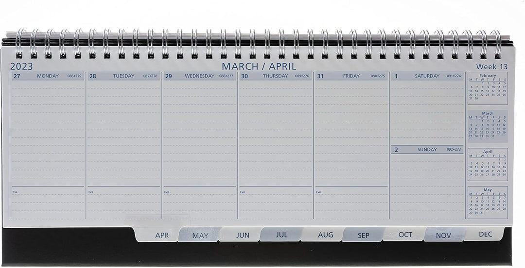 Collins Colplan Deskline Week to View CDL1 2023 Diary - A5 Size, Lay Flat Design, Monthly Tabs, International Holidays