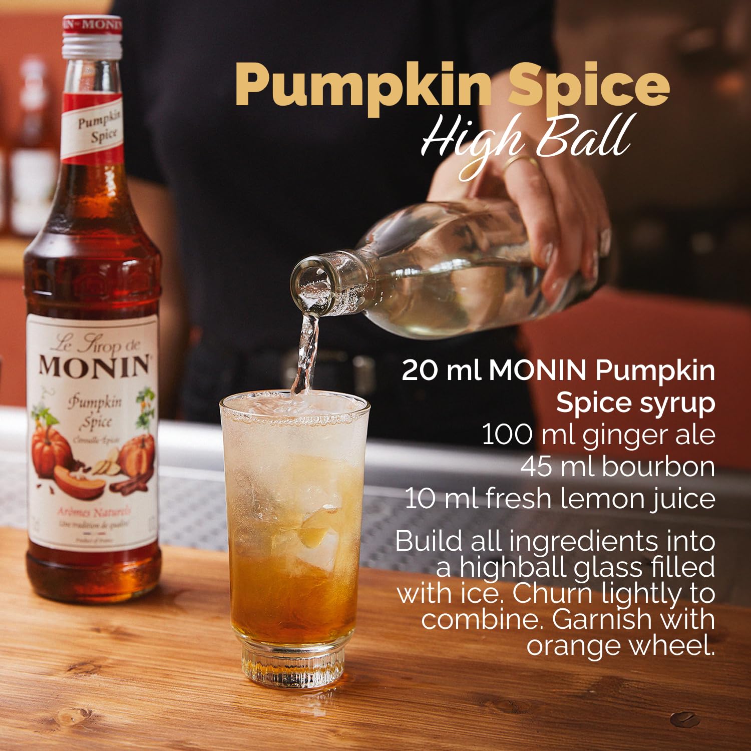 Monin - Pumpkin Spice Syrup 1L 8