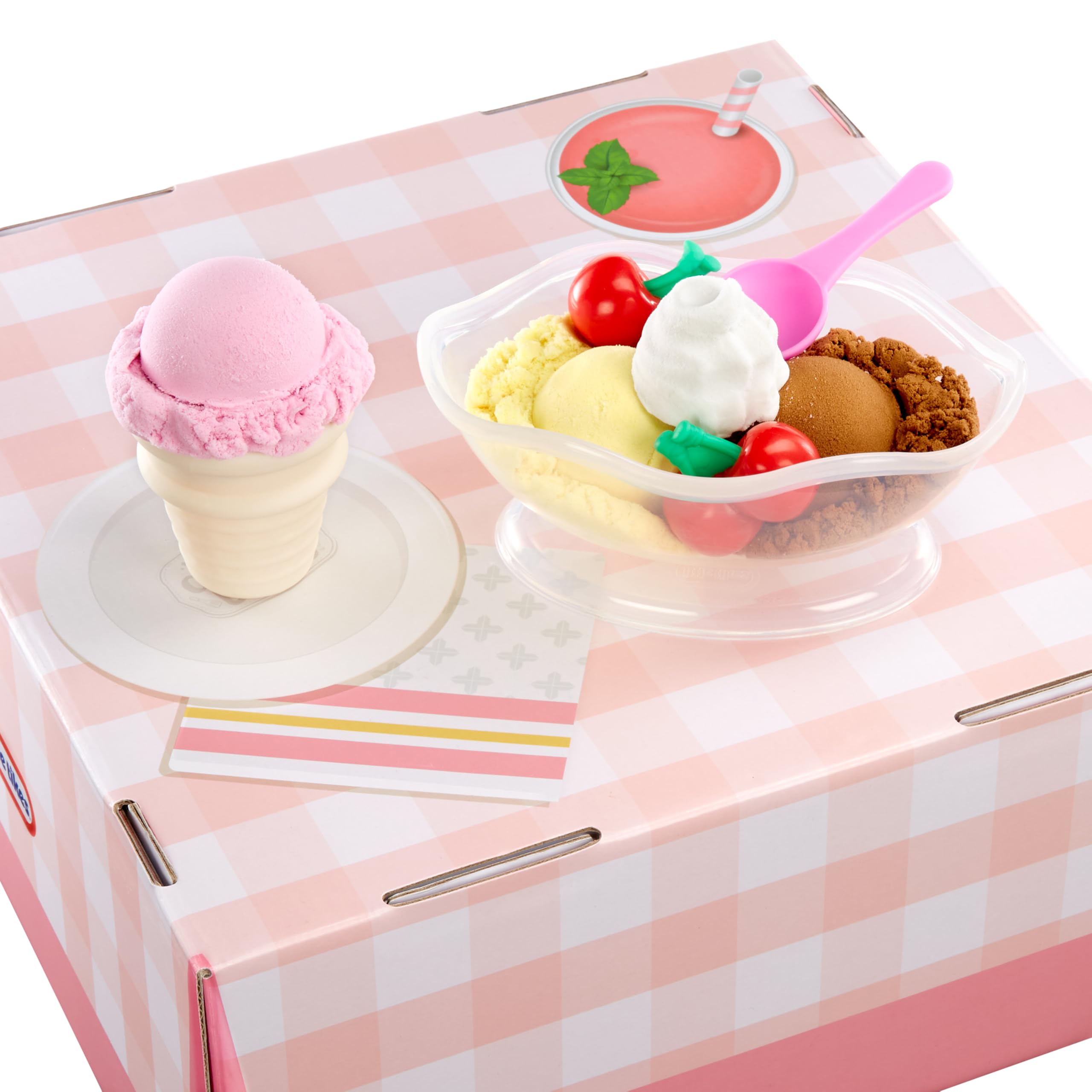 Little Tikes Creative Chefs Ice Cream Kit - 17-Piece Pretend Play Set with Make-It! Mix, Ages 3+ 2
