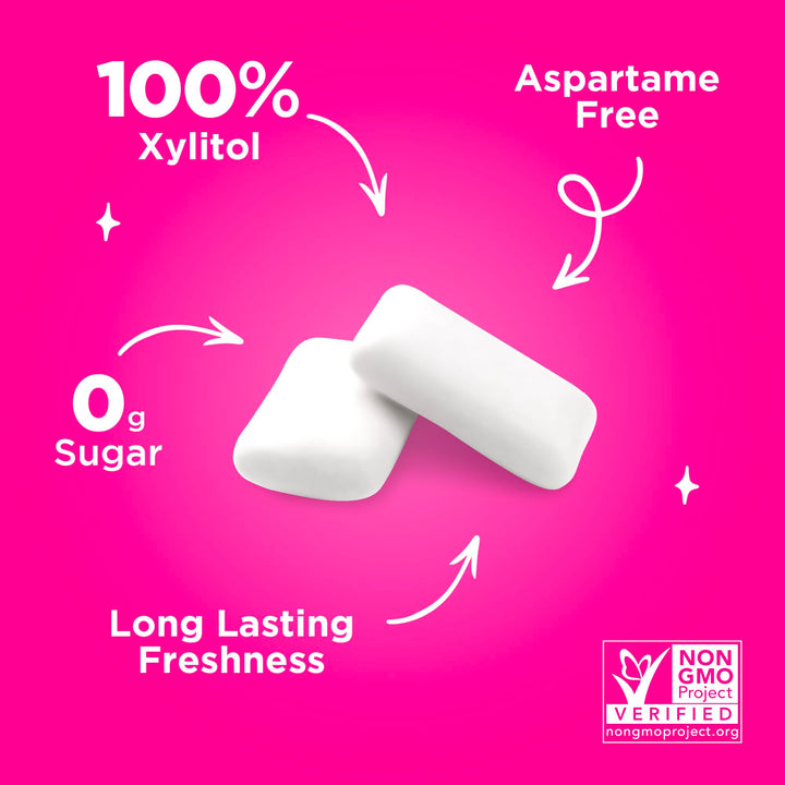 PUR - Pomegranate Mint Sugar-Free Chewing Gum (55 Pieces, Pack of 6)