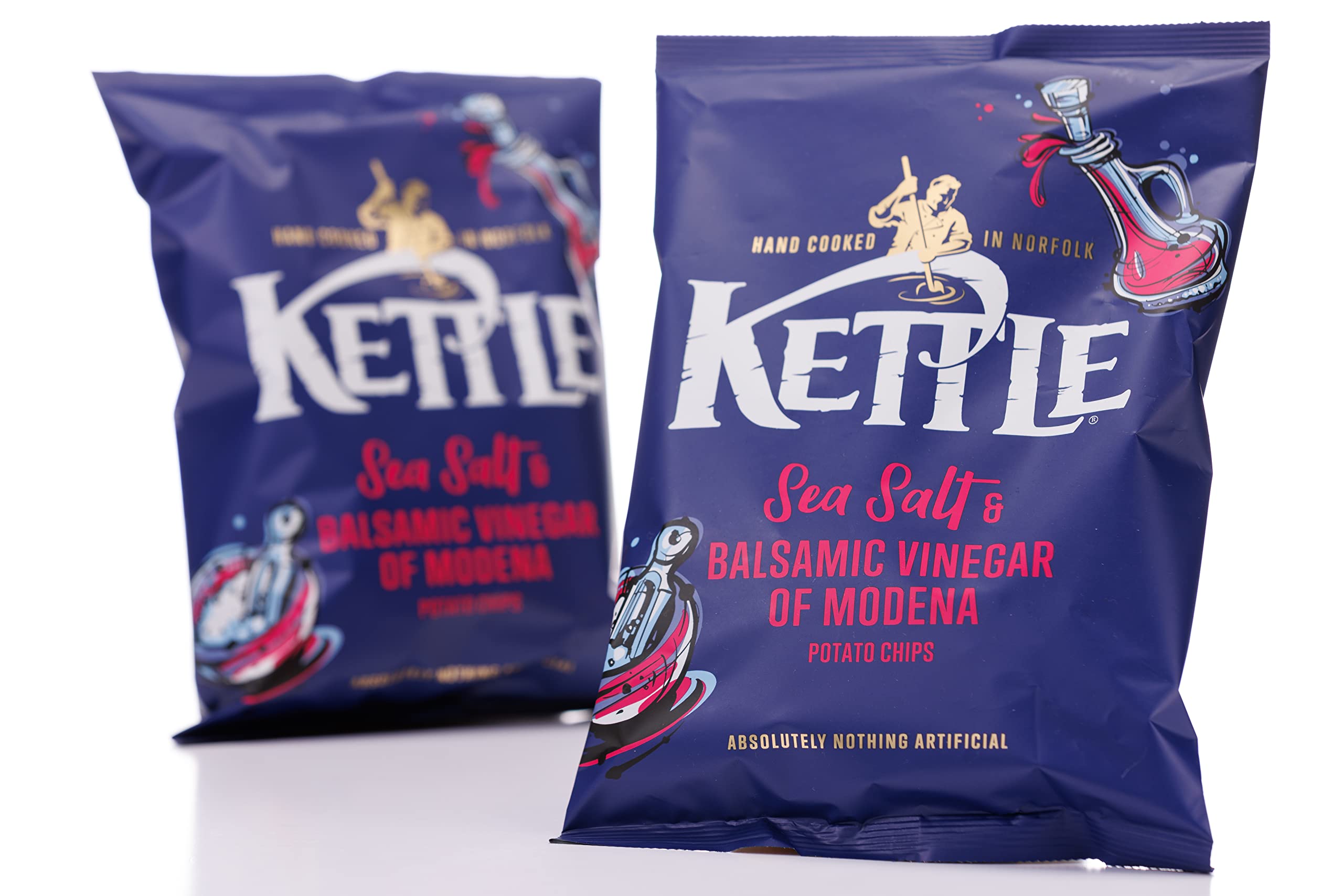Kettle Sea Salt and Balsamic Vinegar of Modena Chips - Hand Cooked British Potatoes | 130g 2