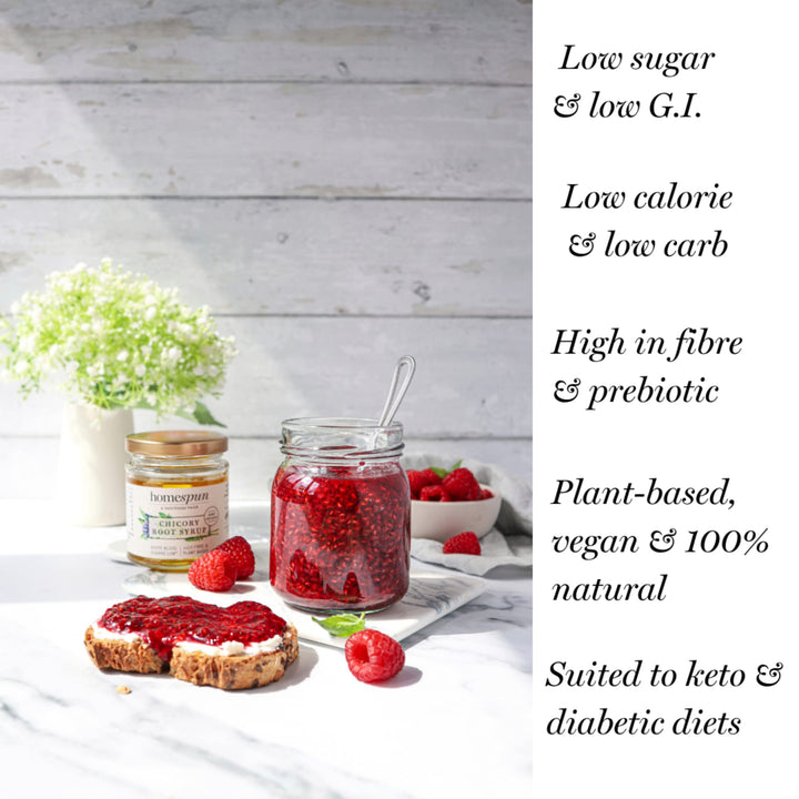 Homsprung Chicory Root Syrup - Keto & Low Carb Sweetener - Low Sugar, Vegan