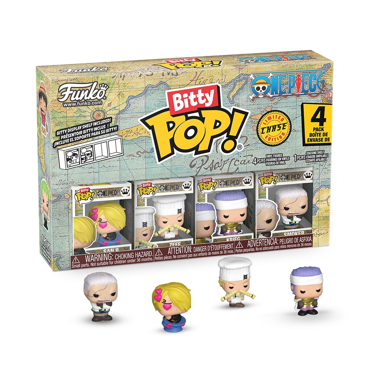 Funko Bitty Pop! One Piece - Sanji - 4 Pack with Rare Chase Variants 1