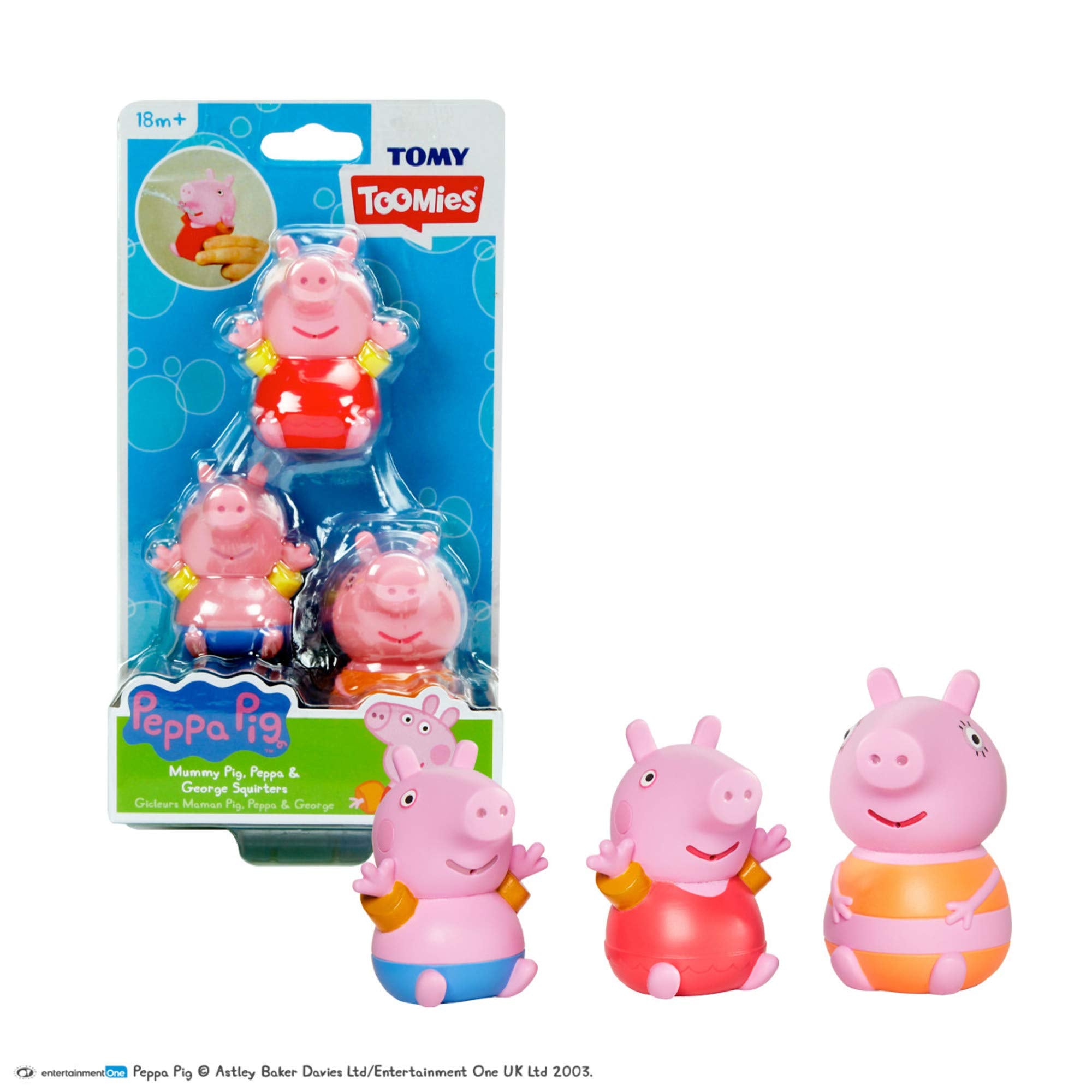 TOMY Toomies Peppa Pig Bath Squirters - Mummy Pig, Peppa & George Water Toys for Toddlers 11