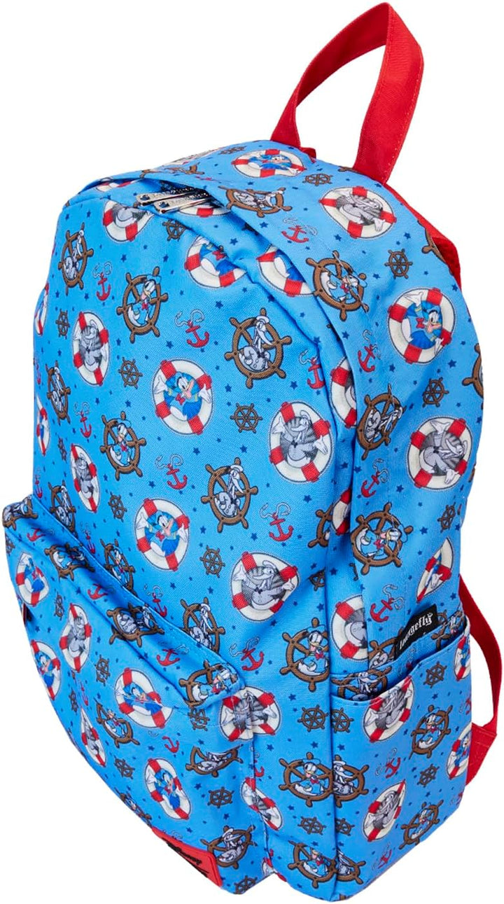 Loungefly Disney Donald Duck AOP 90th Anniversary Kids Nylon Backpack Multi