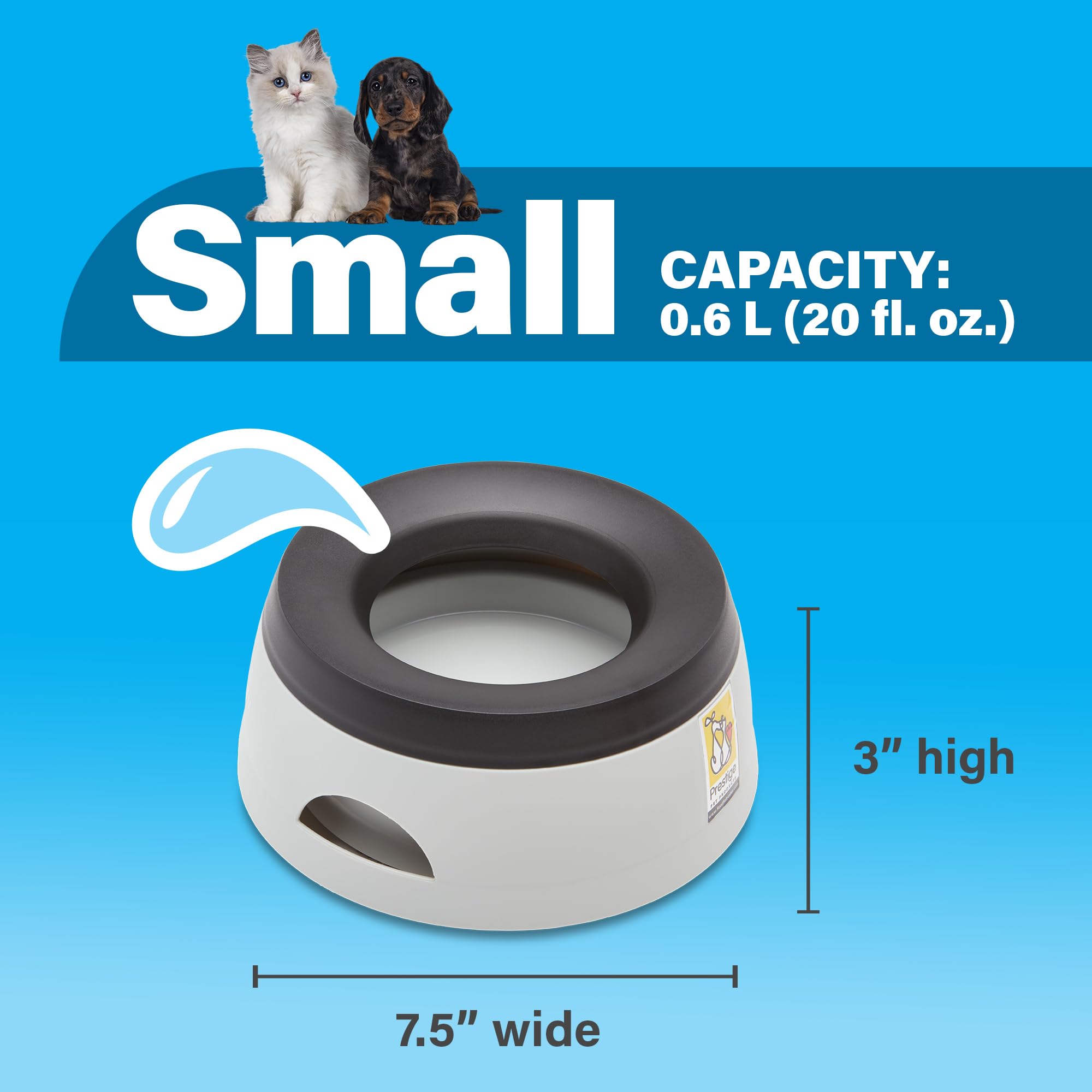 Road Refresher Non Spill Water Bowl - Grey | 1.4 Litres | For Car Travel & Indoor Use 2