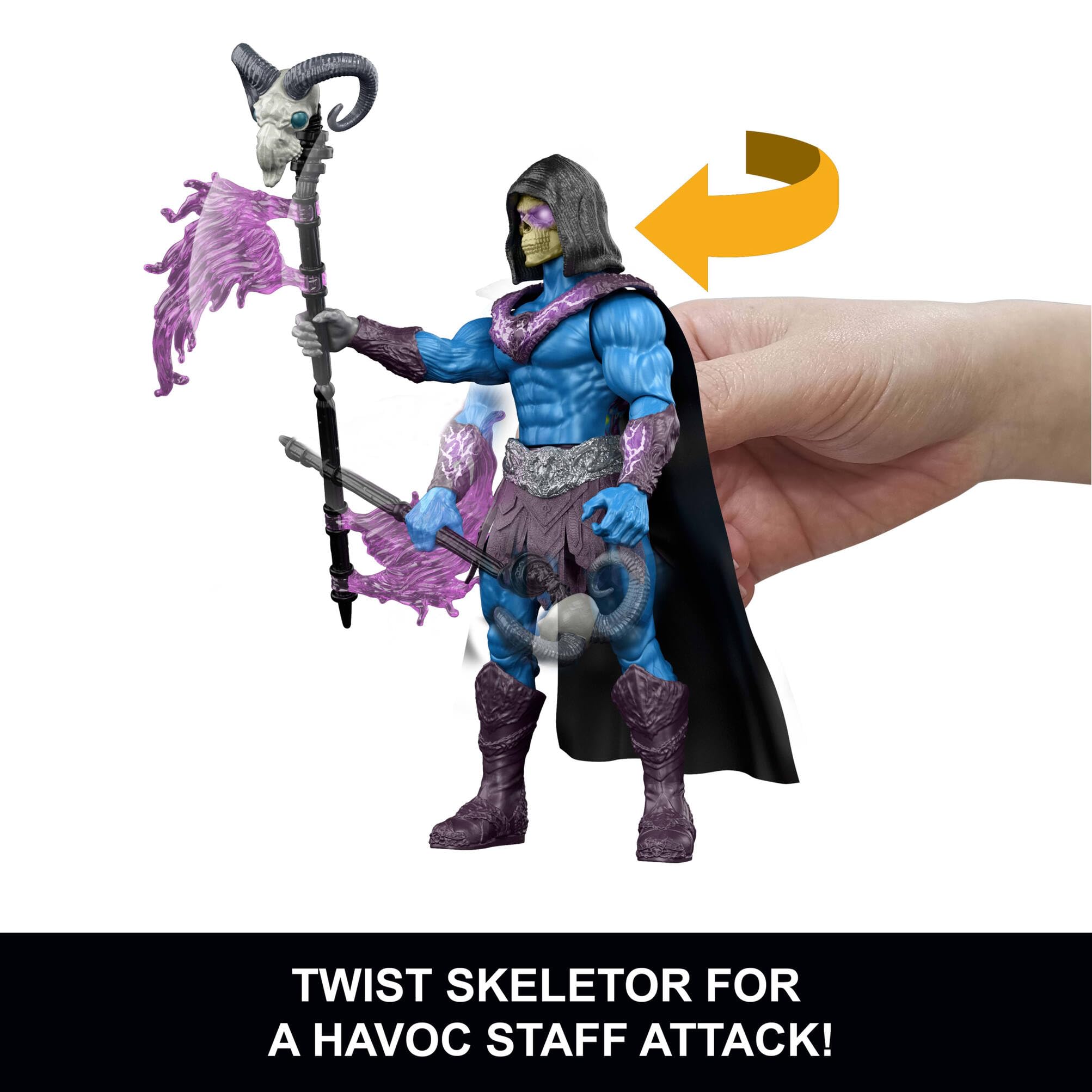 Masters of the Universe Skeletor Havoc Staff Attack Feature Figure | 5.5-inch Movie Inspired | Ages 6+ 2