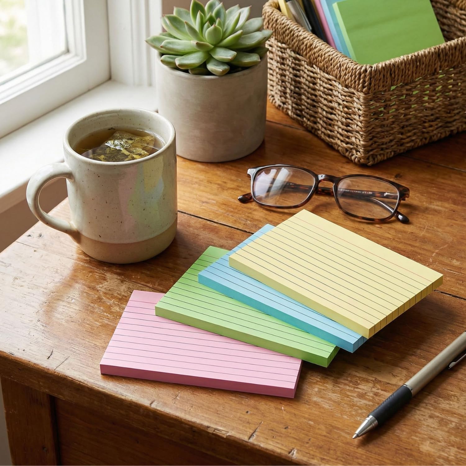 Hawksbill Coloured Index Cards A6 Ruled - 100 Pack Neon Colours | 148mm x 105mm 1
