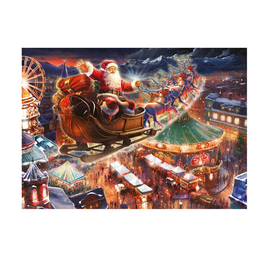 Falcon Christmas Wonderland - 2 x 1000 Piece Jigsaw Puzzle for Adults - Illustrated by Michele Farella 13