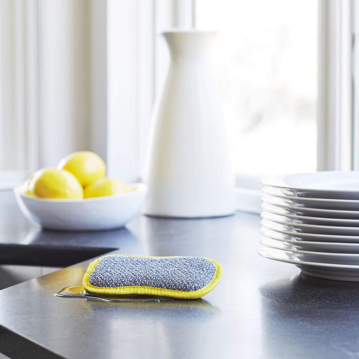 E-Cloth Washing Up Pad - Non-Scratch Kitchen Scrub Sponge, 1 Pack, Yellow