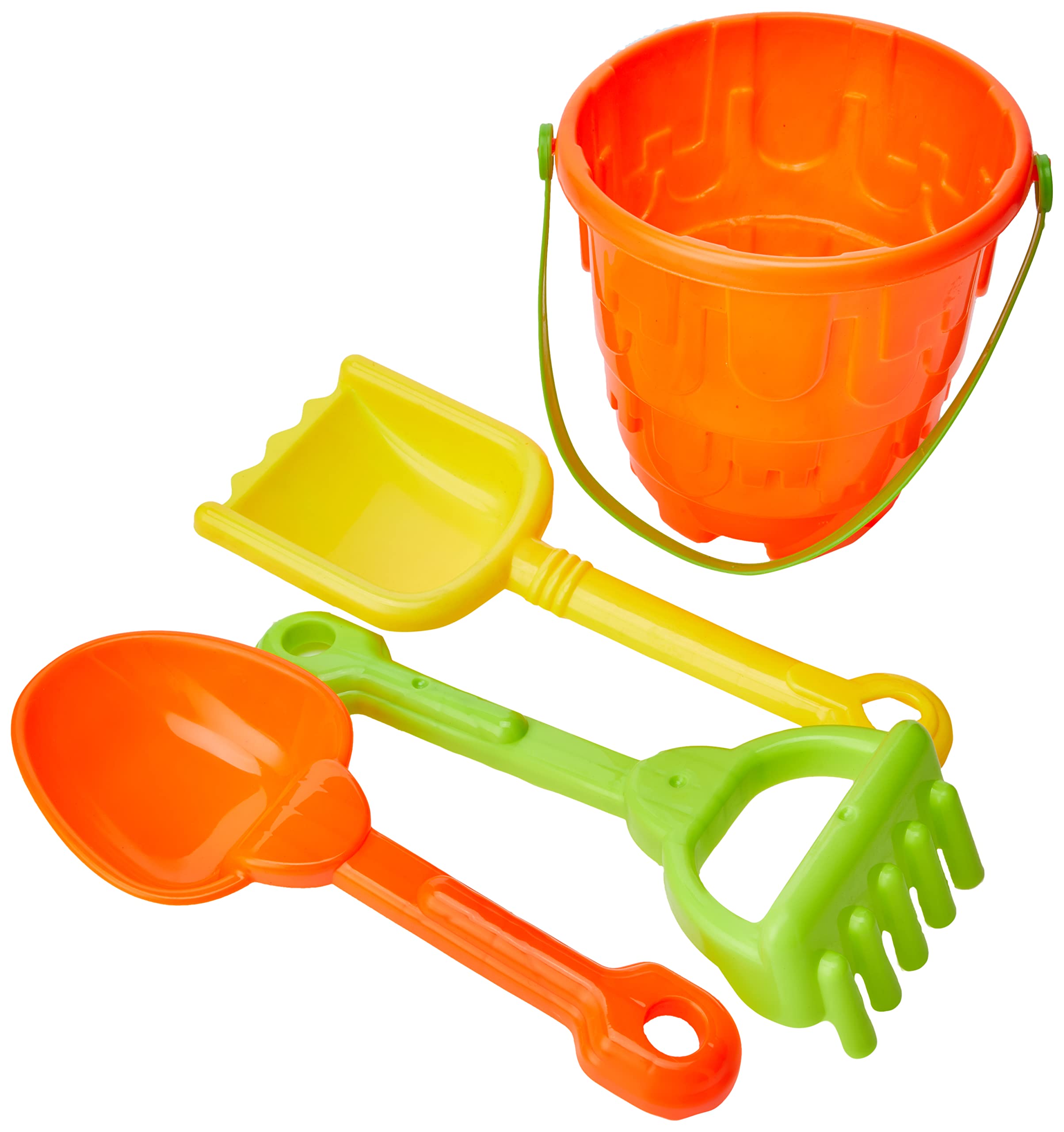 Ram Kids 8-Piece Beach Sand Bucket Set with Spade and Rake - Outdoor Play for Ages 3+ 1