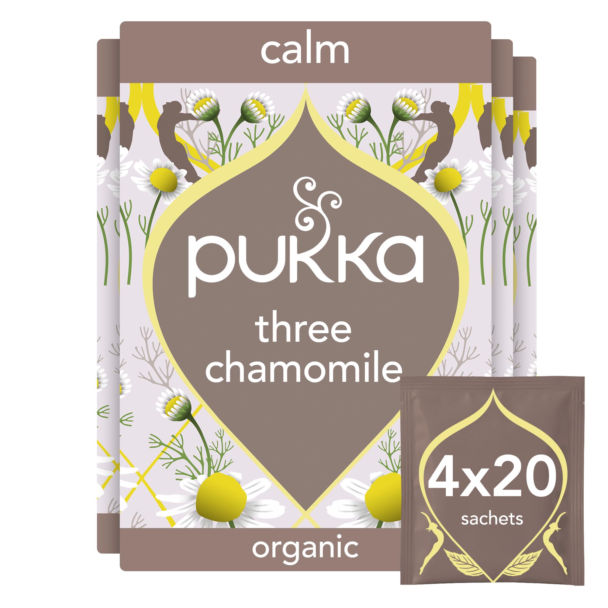 Pukka Herbs Three Chamomile Organic Herbal Tea - 80 Count (Pack of 4) | Promotes Relaxation 1