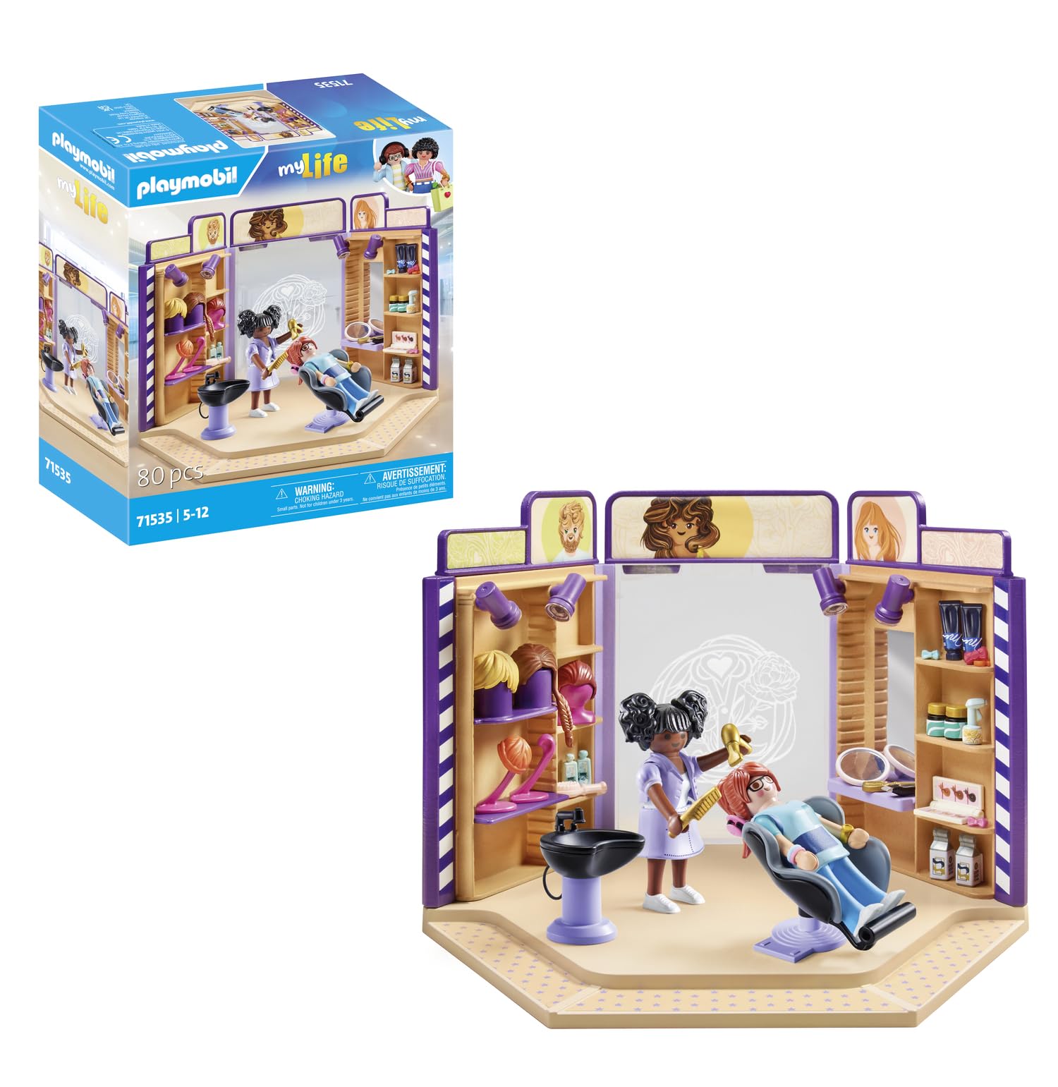 Playmobil 71535 myLife Hair Salon Playset with Figures and Accessories 1