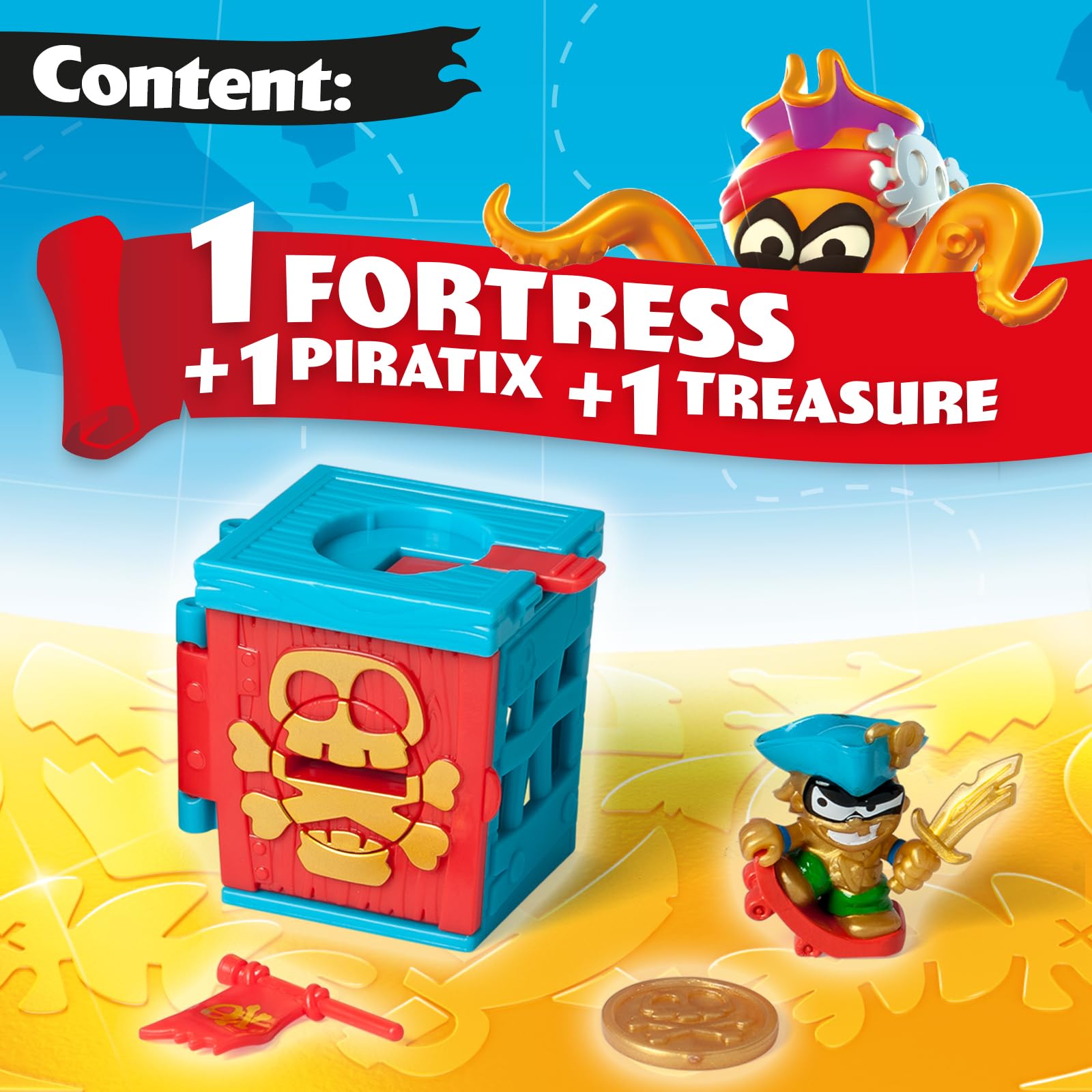 PIRATIX Golden Treasure Series - 6 Fortress Playset for Kids 3+ 2