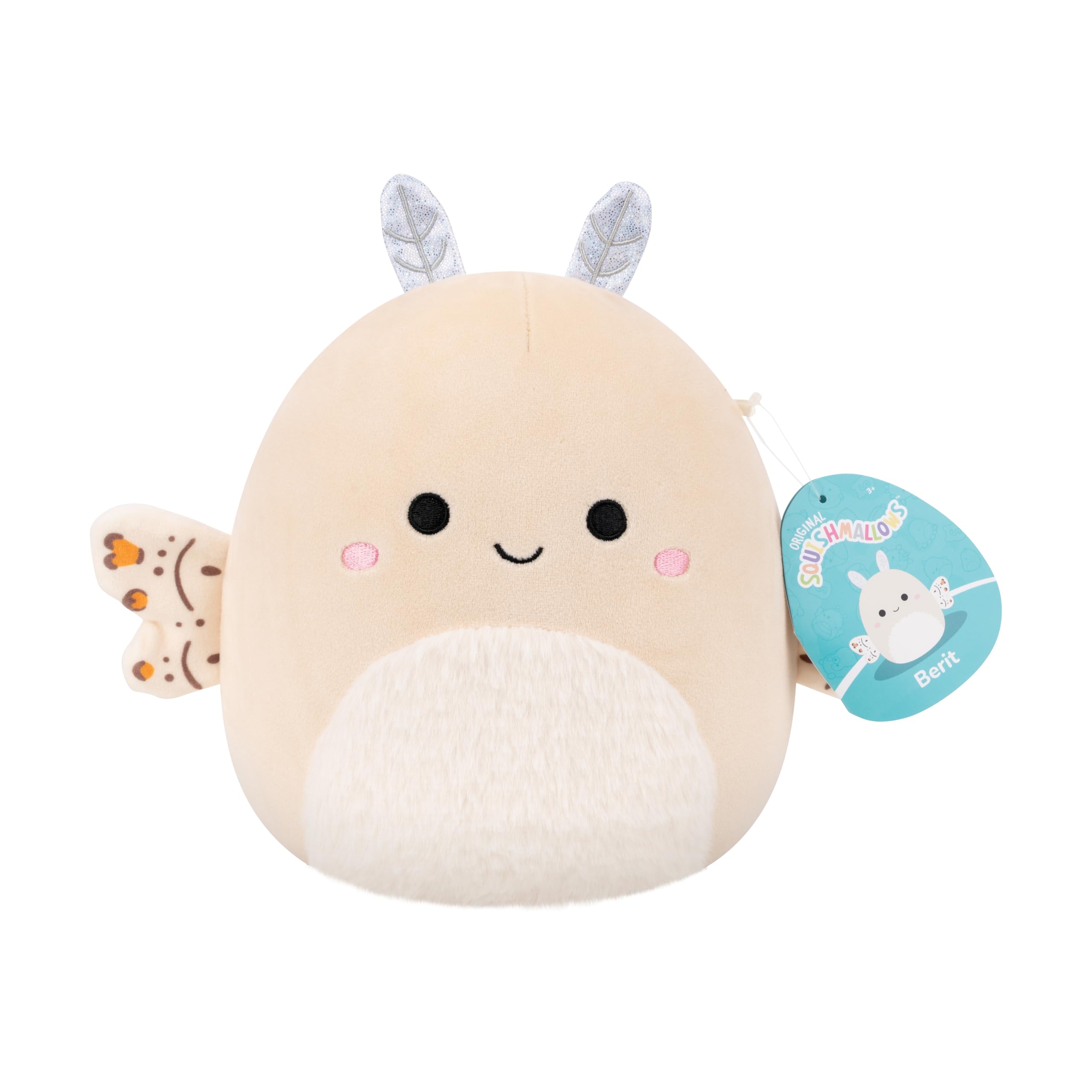 Squishmallows Original 7.5-Inch Berit the Cream Moth Soft Doll | Polyester | Unisex Children 1