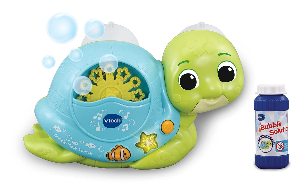 VTech Bubble Time Turtle Bath Toy - Bubble Maker, Music, Lights | Ages 12-36 Months