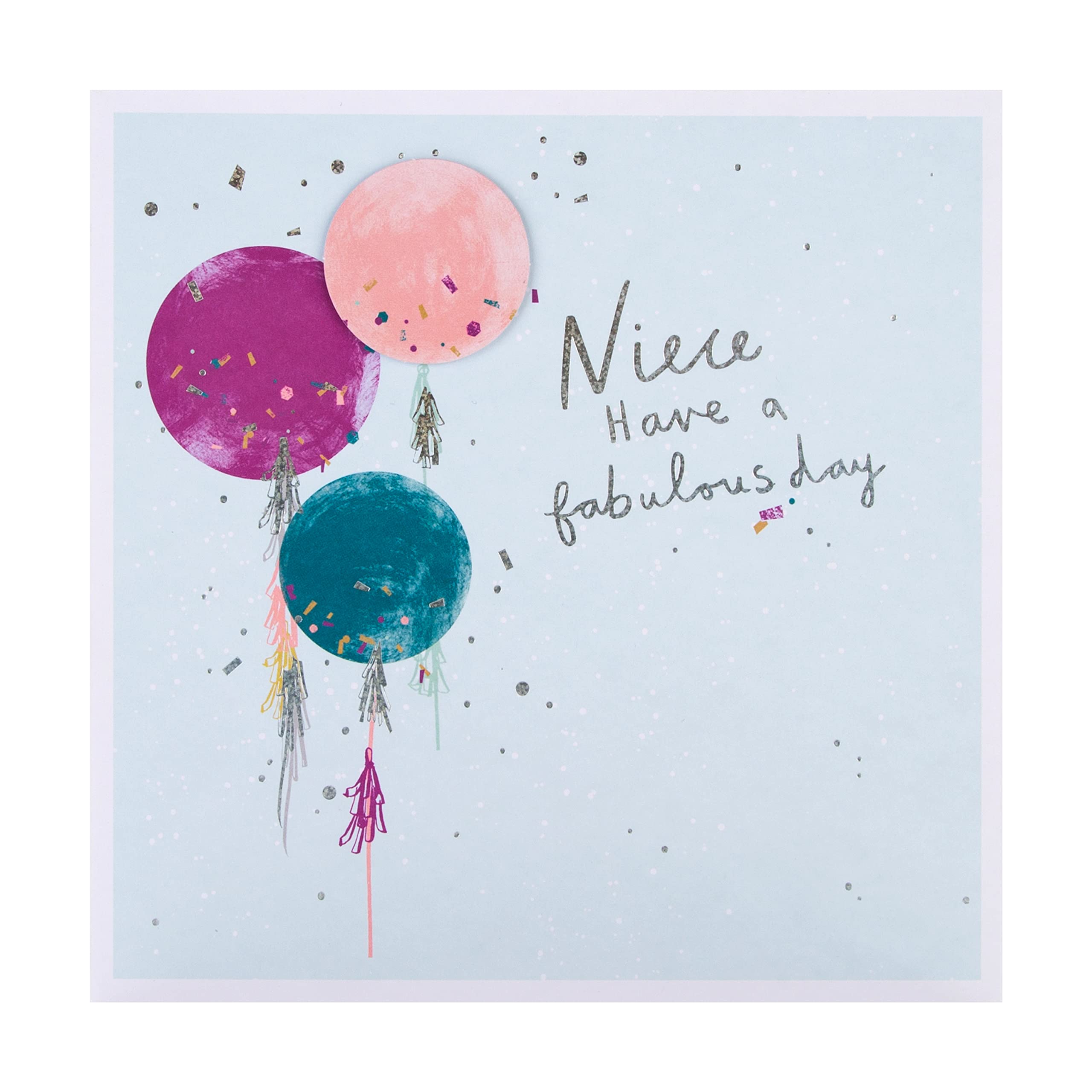 Hallmark Birthday Card for Niece - Large Size with Silver Foil & 3D Attachment 6