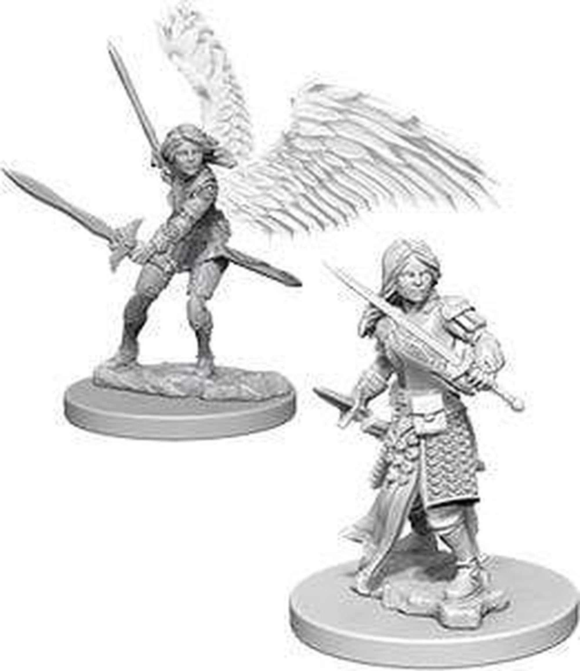 Dungeons & Dragons Wave 5 Aasimar Female Paladin Miniature - Unpainted Cardboard Board Game Accessory 1