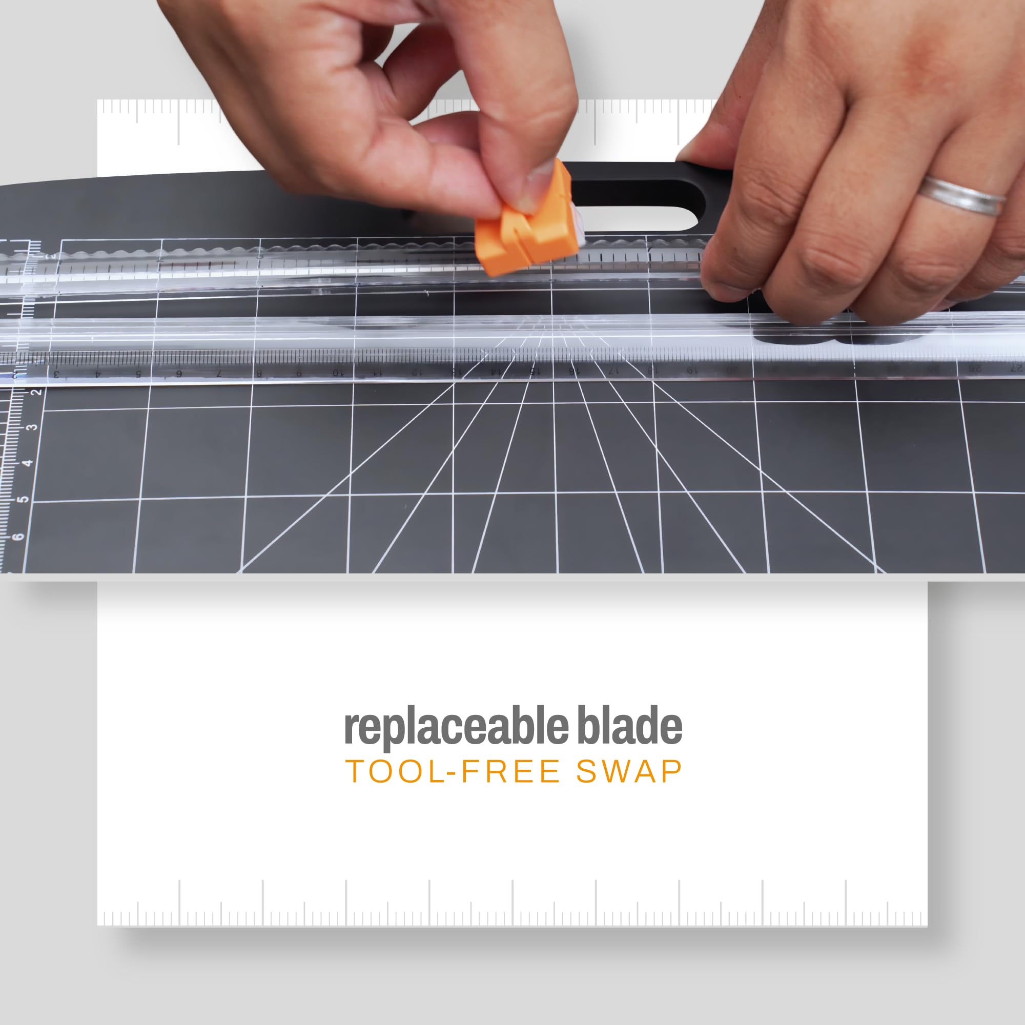 PORTENTUM A4 Paper Cutter with Scoring Tool - Cuts 12 Sheets | Extendable Ruler | Model PCS-1 3