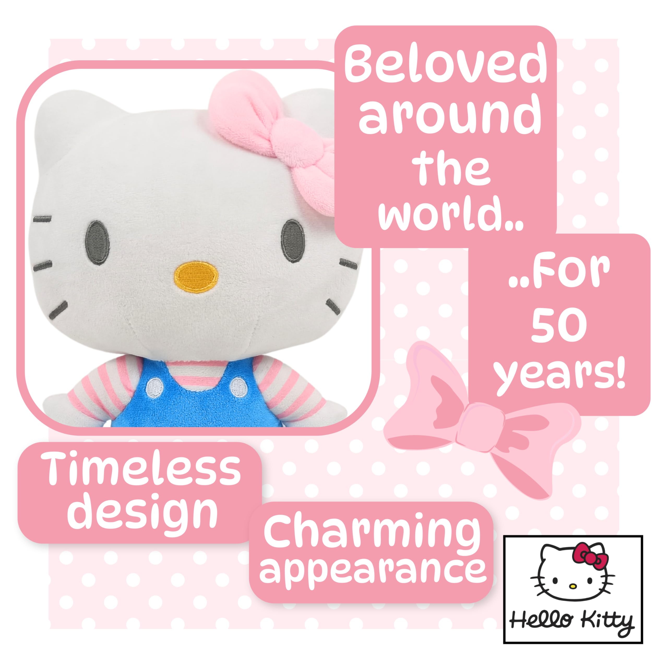 Hello Kitty Official Plush - 30 CM Large Standing Blue, Sanrio Collectible 10