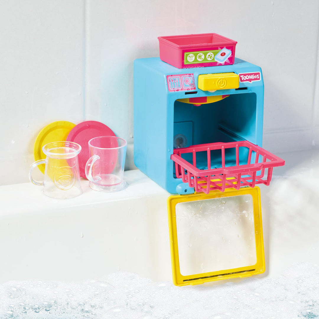 TOMY Toomies Spin & Splash Dishwasher – Interactive Bath Toy for Toddlers 18M+