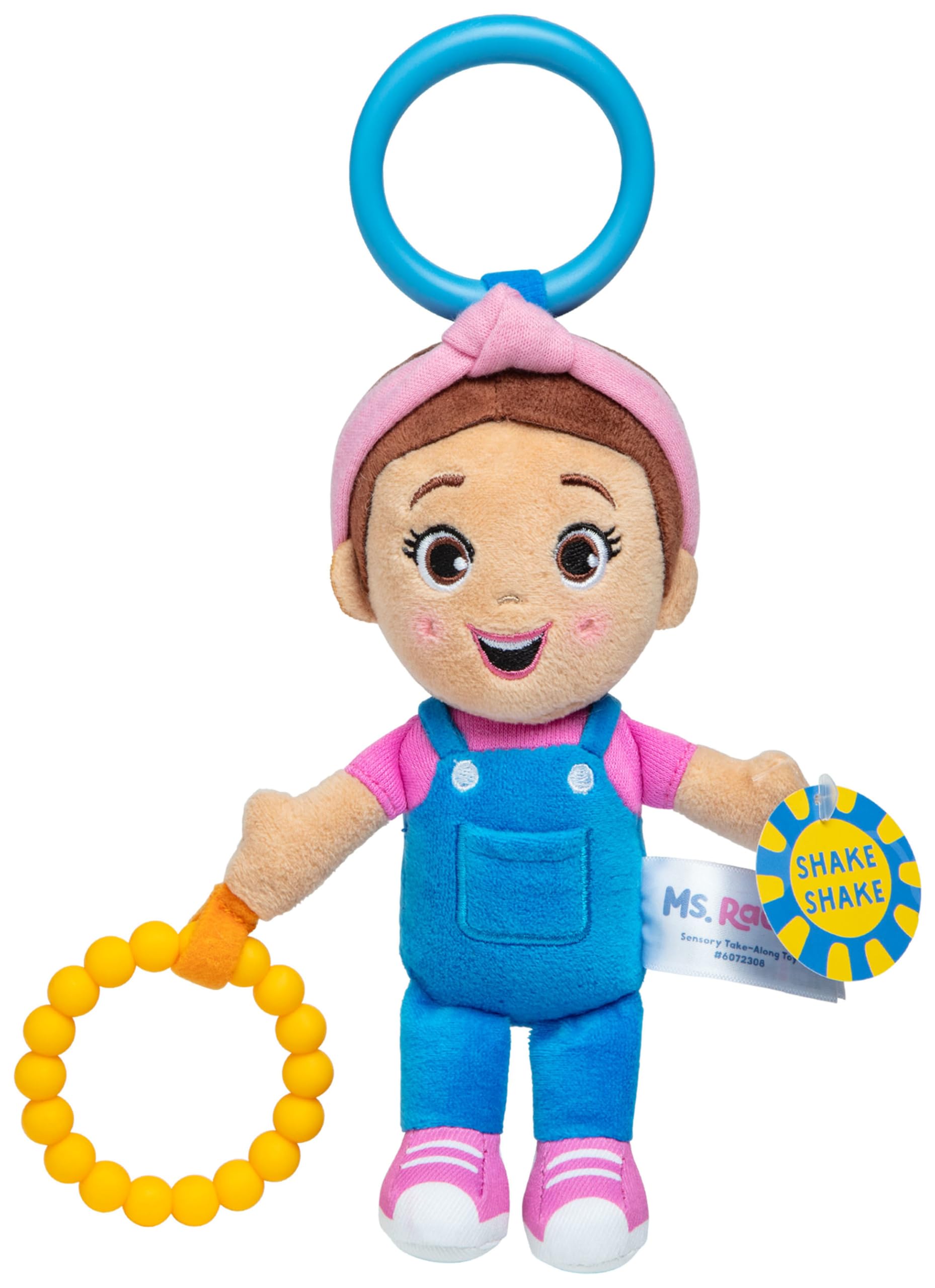 Ms. Rachel Sensory Take-Along Toy - Crinkly Teether with Rattle for 3+ Months 1