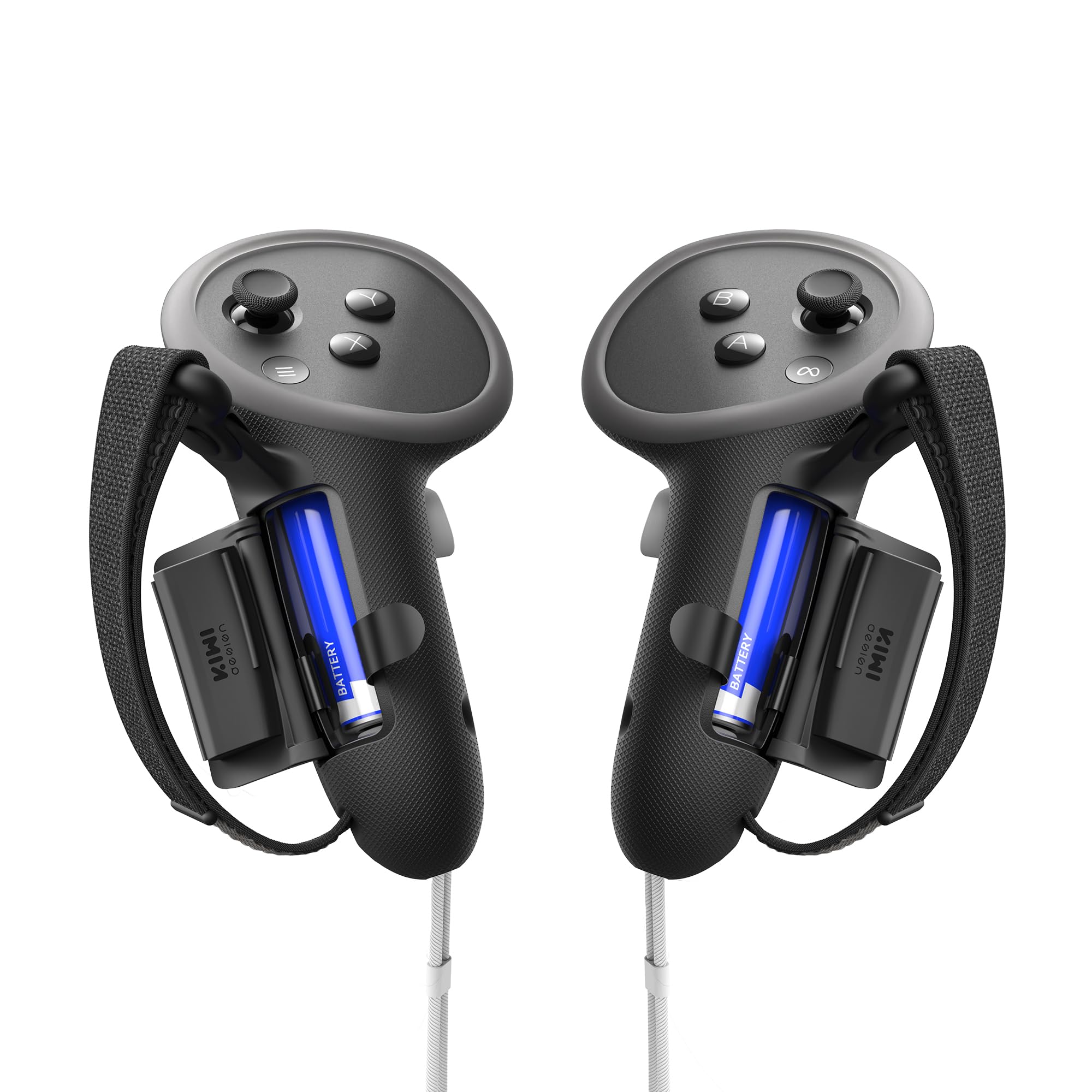 KIWI design G4 Pro Controller Grips for Meta Quest 3/3S – Enhanced Grip with Anti-Slip Texture & Extended Handle 1