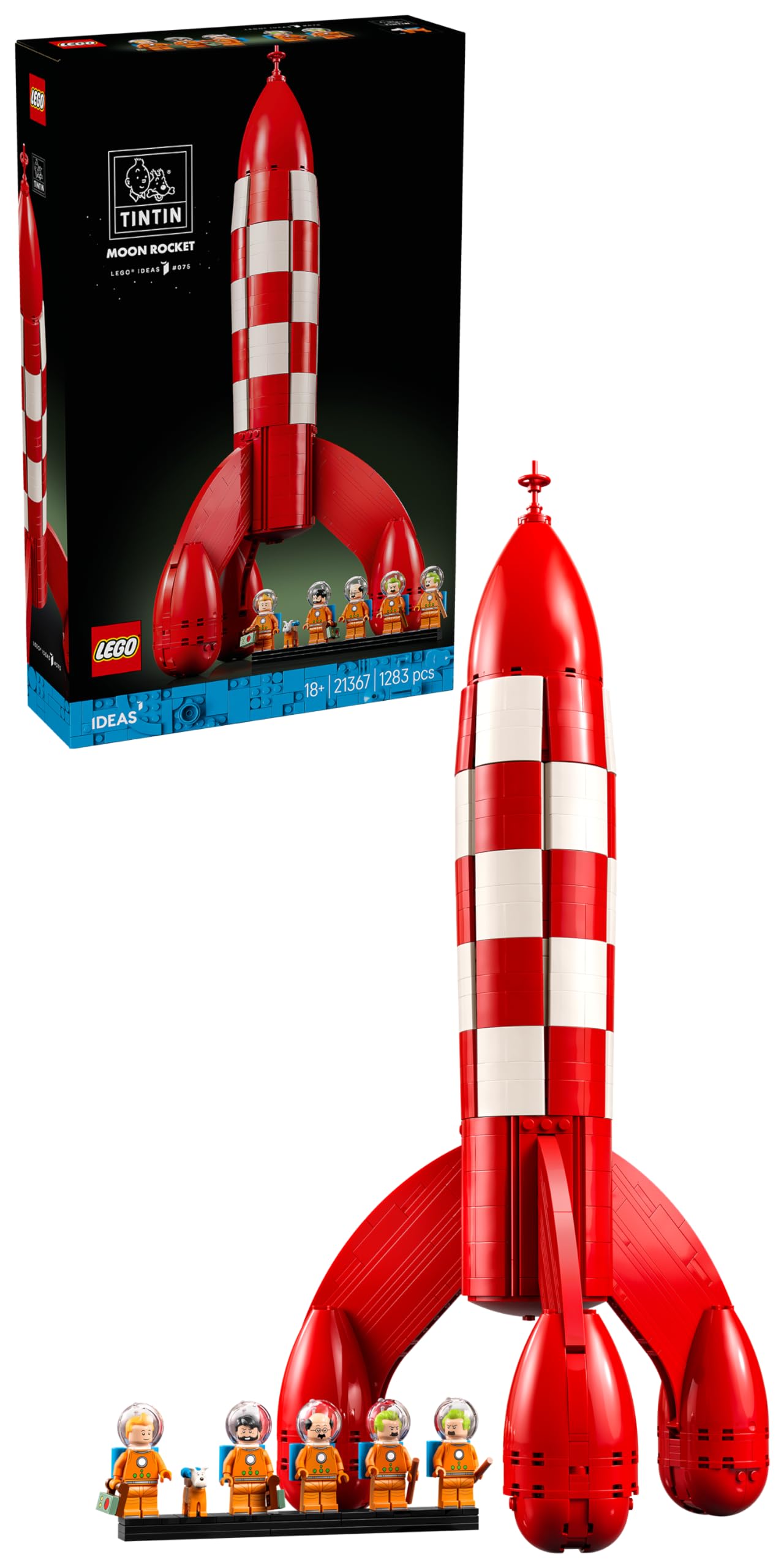 LEGO Ideas Tintin Moon Rocket 21367 - Spaceship Model Kit for Adults | 18+ | 1489g 1