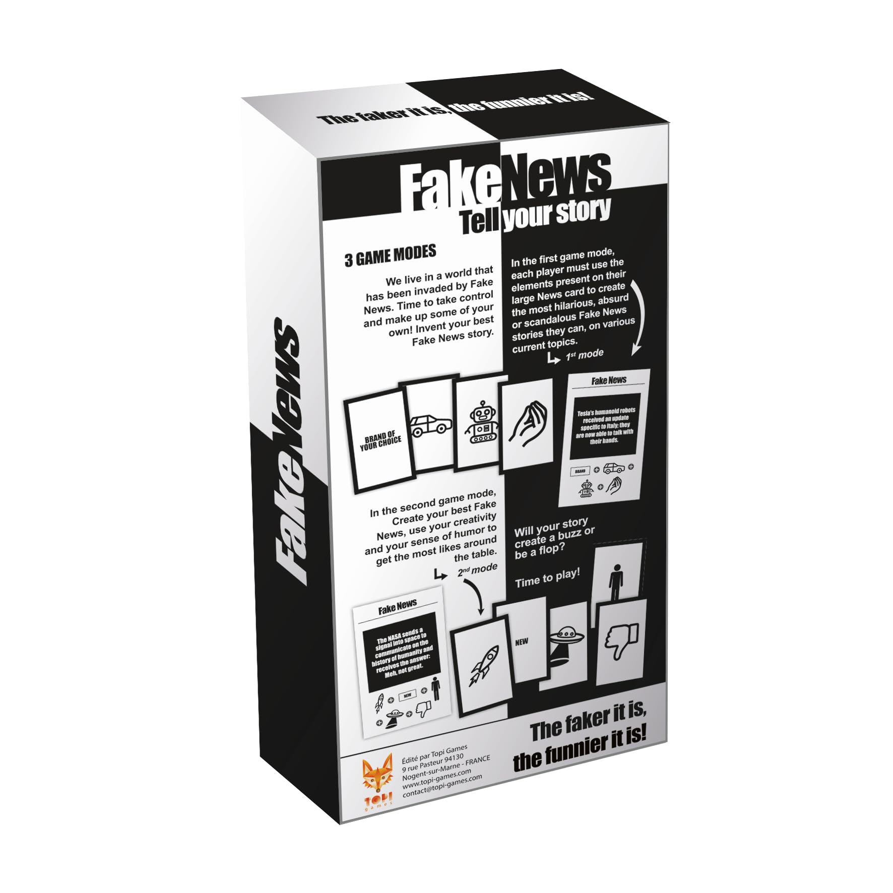 Topi Games Fake News Party Card Game - Creative Storytelling, Bluffing, Ages 16+ 3