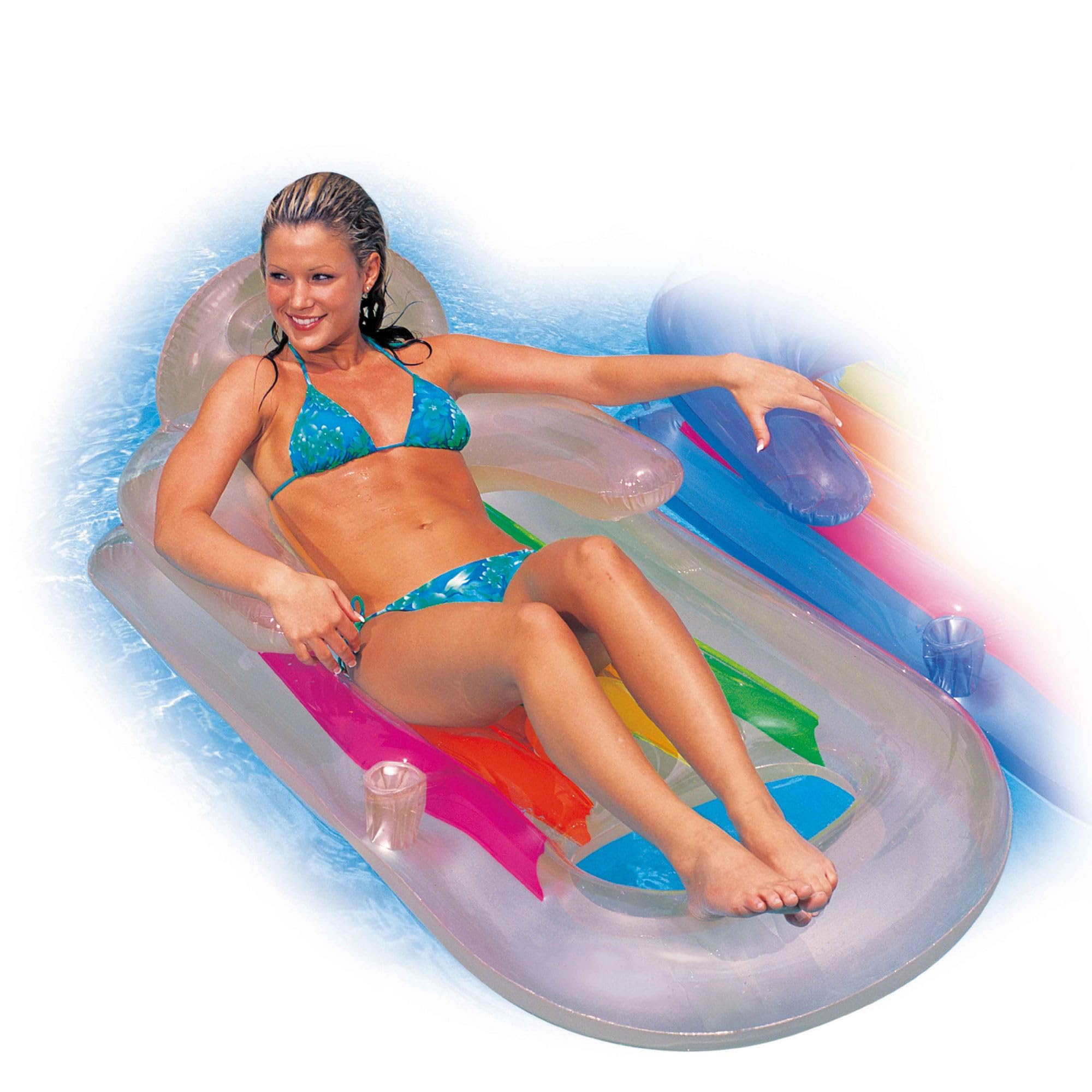 Intex 58802 Bronzing Chair Mat - 160 x 85 cm | Drink Holder | Max 100kg