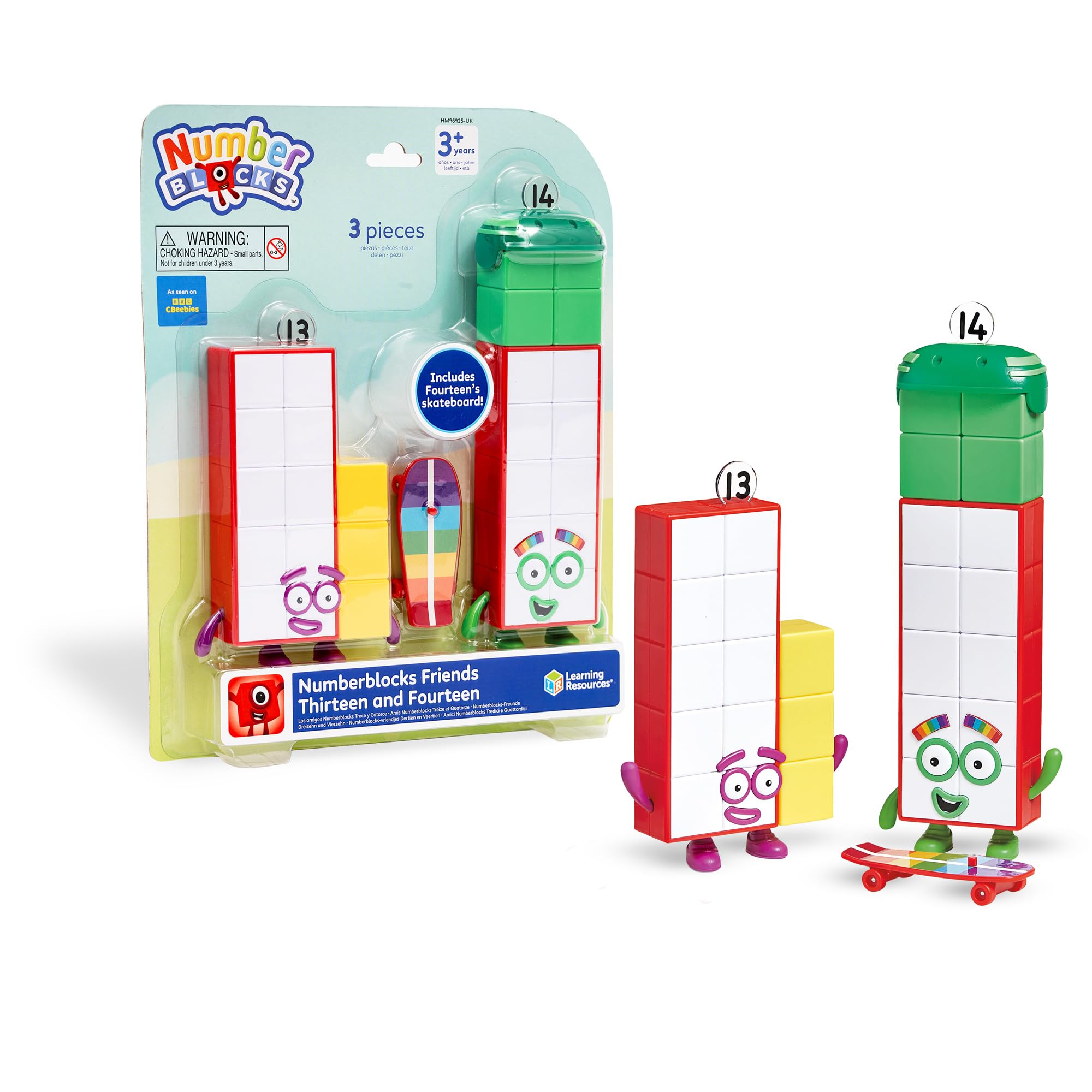 Learning Resources Numberblocks Thirteen and Fourteen Figure Set - Educational Playset for Kids 3-7 Years 1