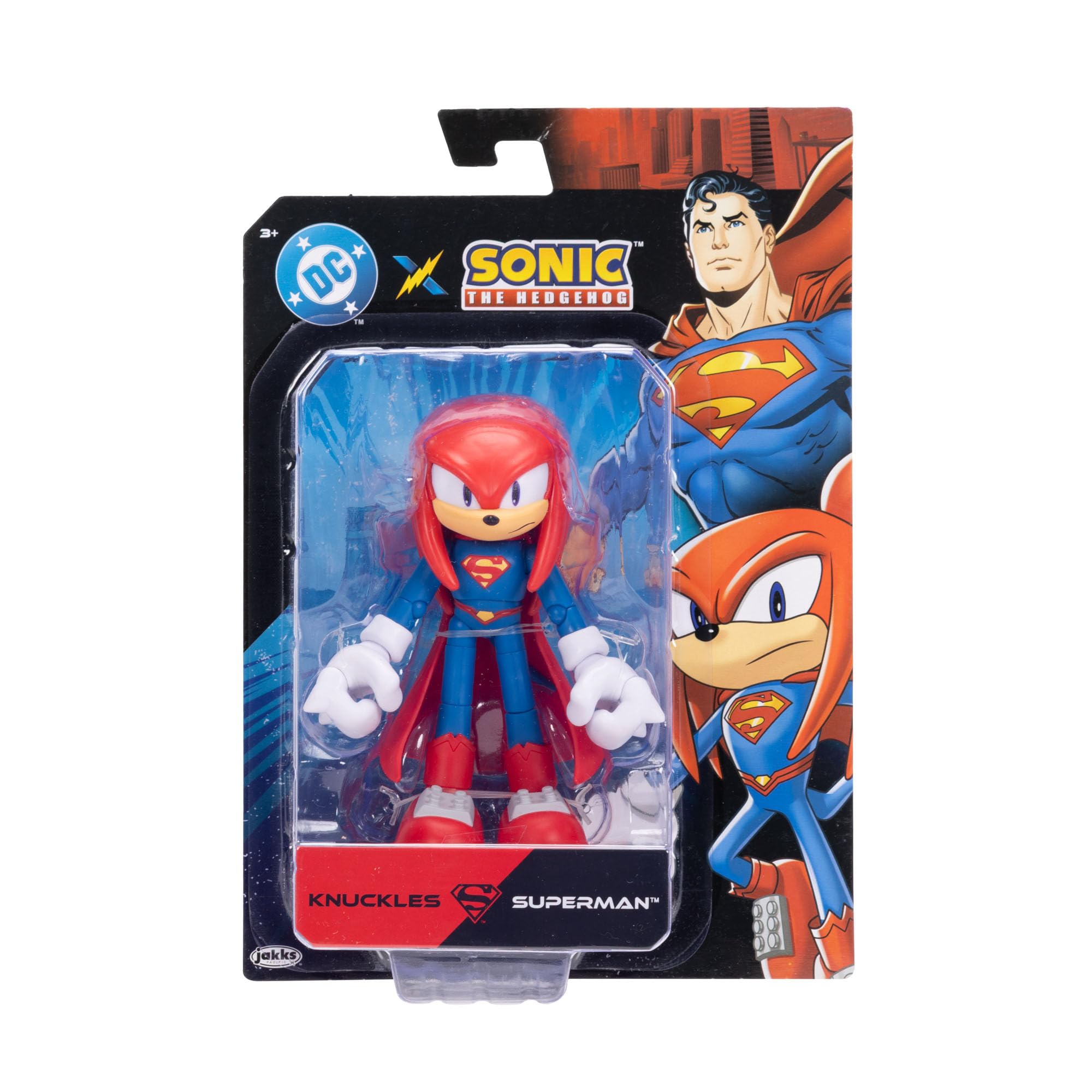 Sonic The Hedgehog DC Knuckles as Superman Action Figure - 5' / 13cm | 22 Points of Articulation 5