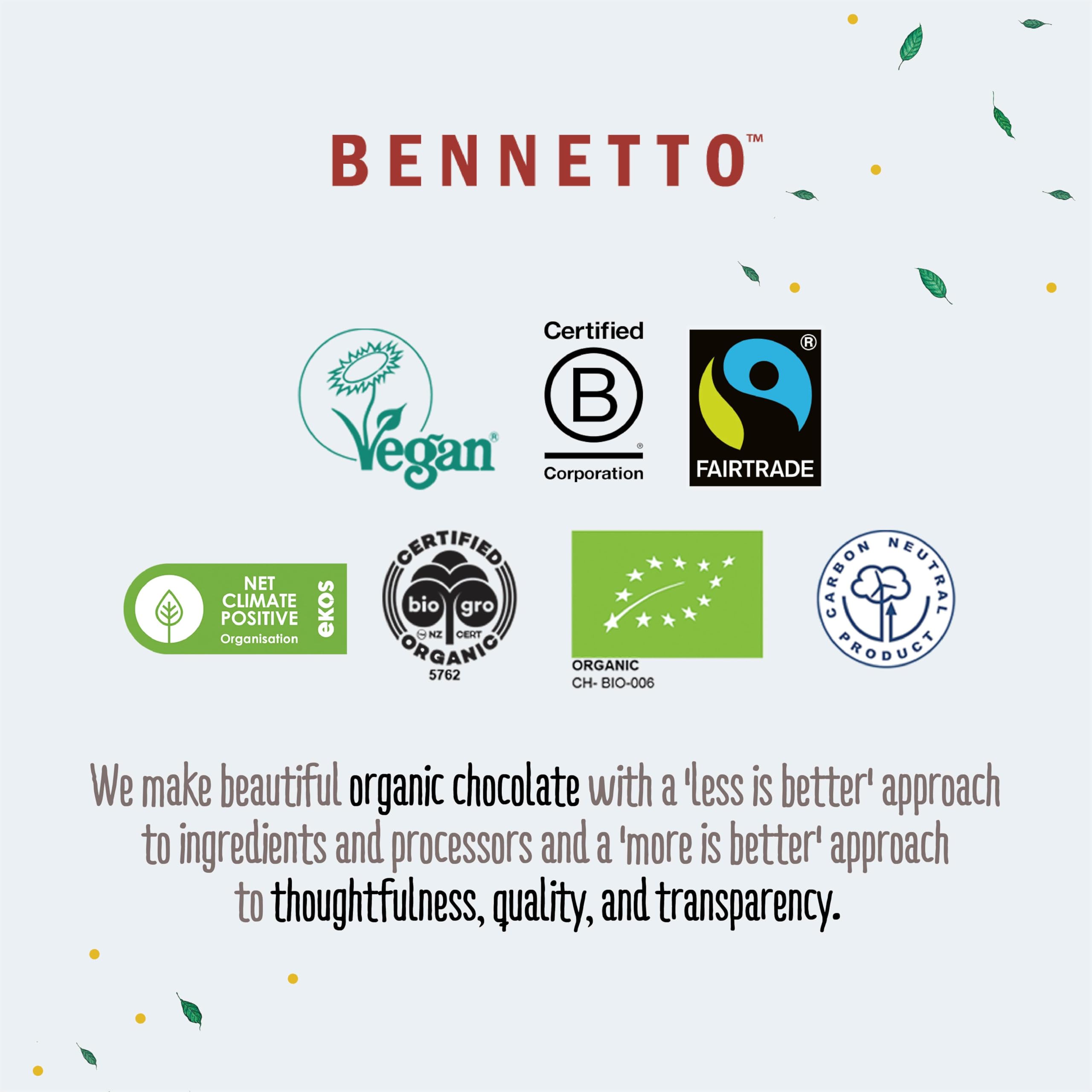 Bennetto 82% Super Dark Organic Chocolate Bar - Single Origin from Madagascar, Vegan, Fairtrade, Gluten-Free 2